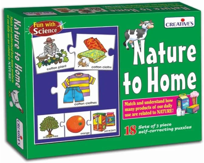 مجموعه ترکیبی خلاقانه «طبیعت تا خانه» و «ابزارهایی که استفاده می‌کنیم» | پازل‌های آموزشی پیش دبستانی | ابزار-مشکل-راه حل | ایجاد آگاهی علمی، تفکر و مهارت‌های تطبیق برای کودکان بالای 4 سال