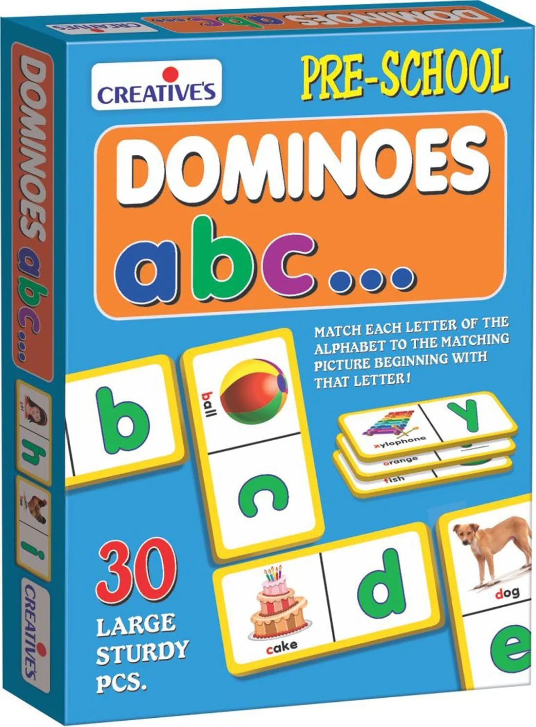 بازی آموزشی دومینو الفبا و باغ وحش برای کودکان بالای 3 سال | تقویت مهارت های تشخیص حروف الفبا، حیوانات، تطبیق و افزایش دایره لغات | شامل 58 کارت بادوام | اسباب بازی آموزشی سرگرم کننده به سبک مونته سوری