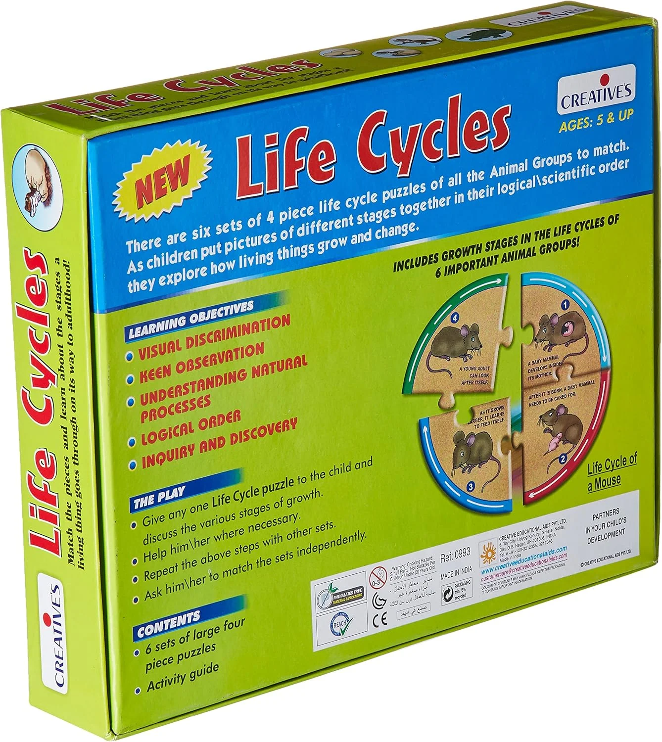 چرخه های زندگی خلاقانه | 0993 | درباره مراحل زندگی موجودات زنده در مسیر رسیدن به بلوغ بیاموزید! مناسب برای 5 سال به بالا