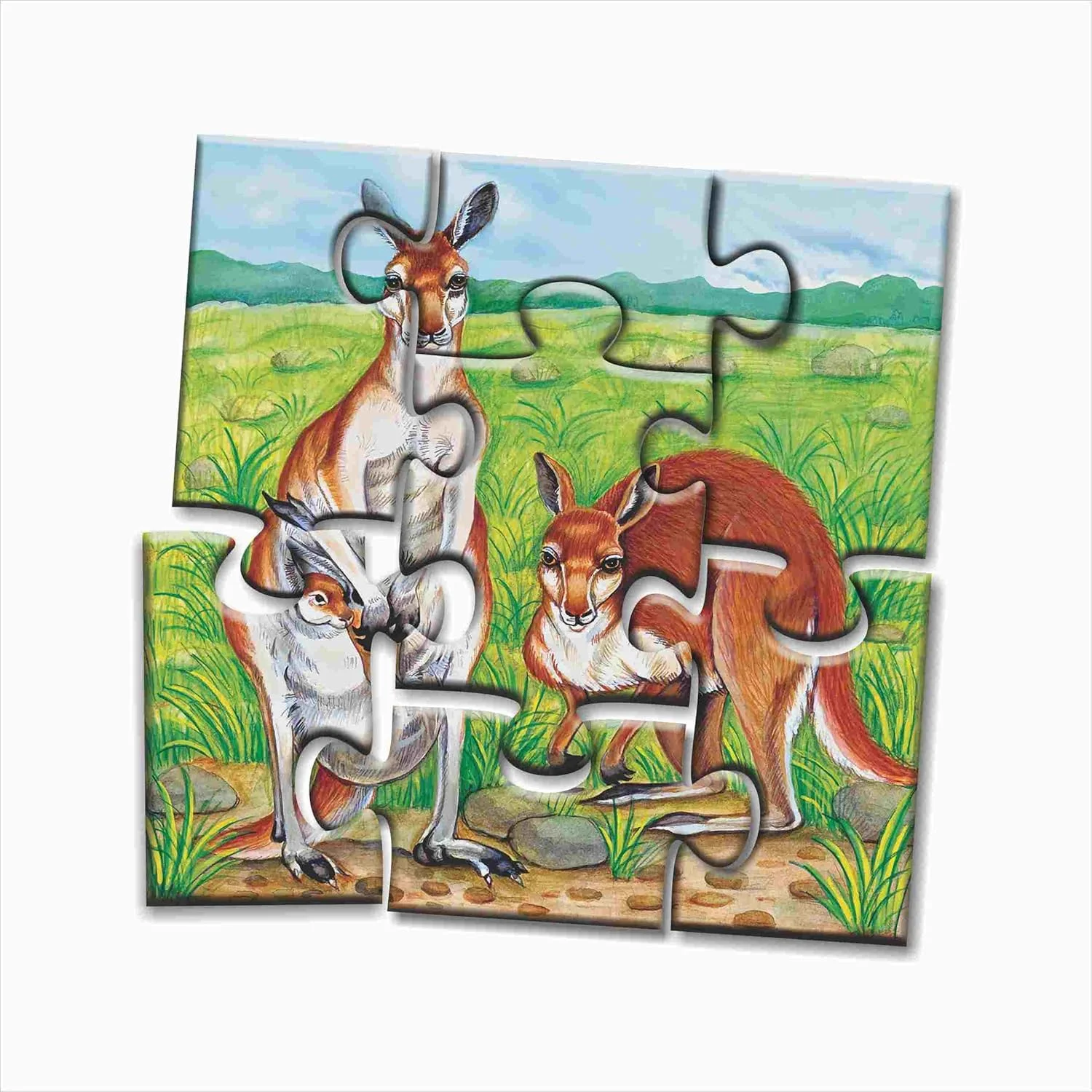 پازل آموزشی اعداد و حیوانات شماره ۲ (۱۲ تکه)