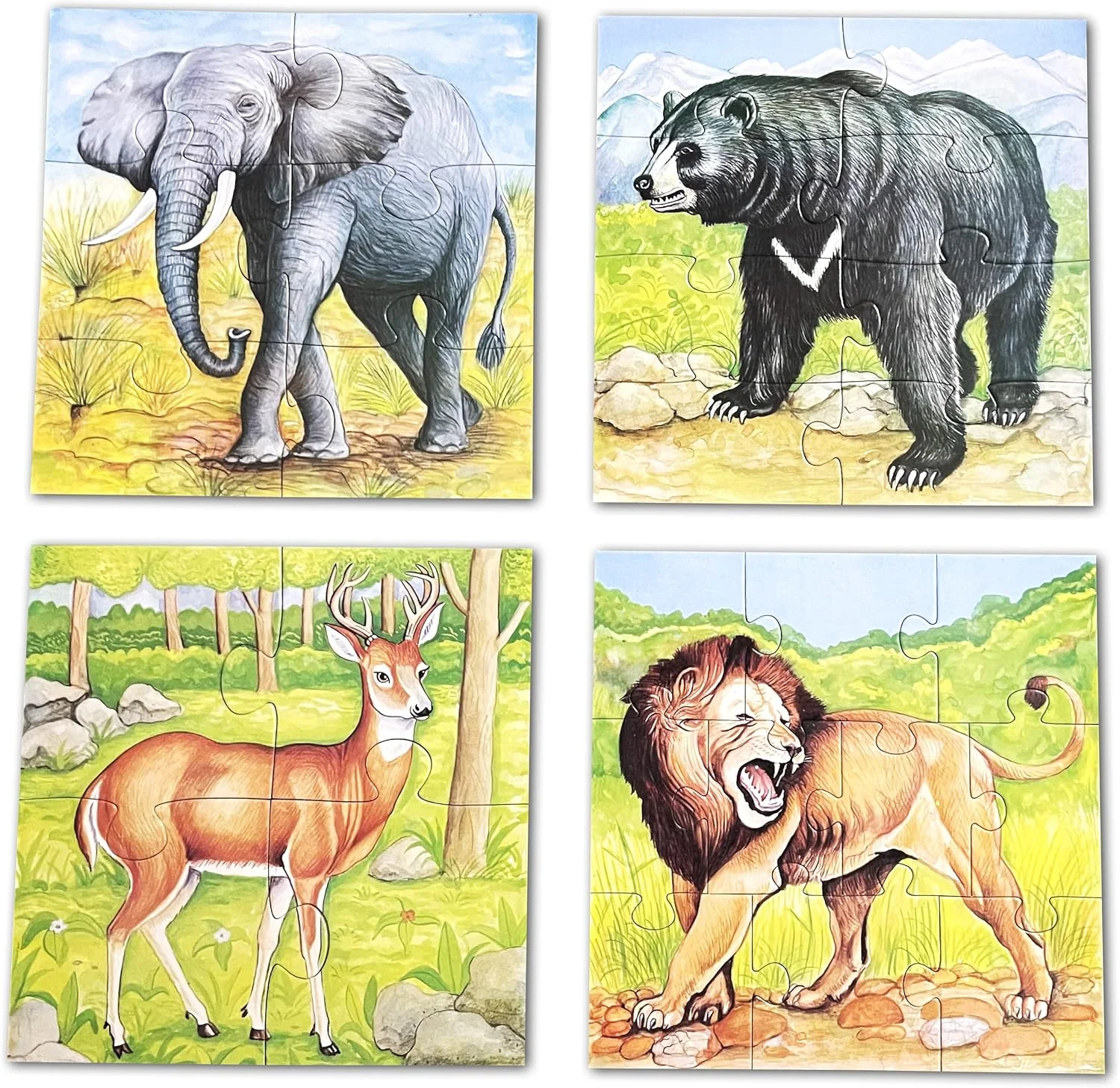 پازل آموزشی اعداد و حیوانات شماره 1 (10 تکه)