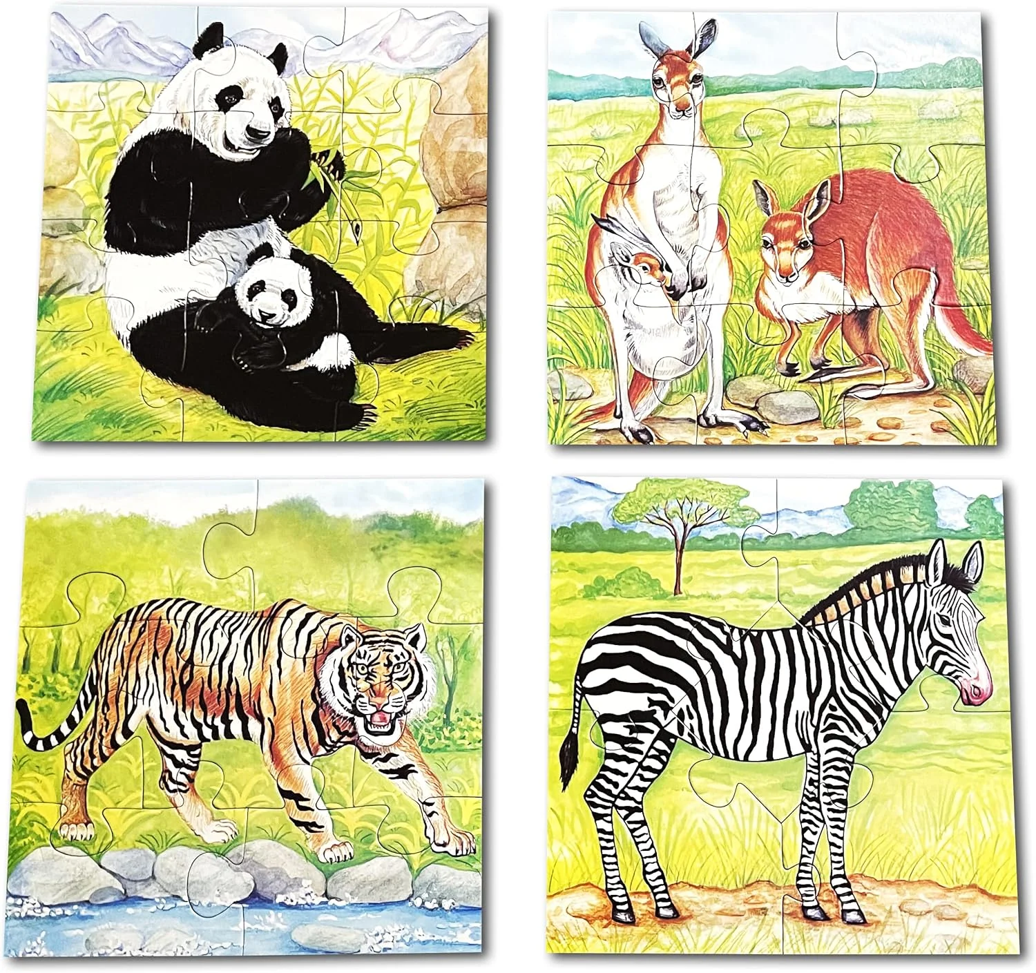 پازل آموزشی اعداد و حیوانات شماره ۲ (۱۲ تکه)