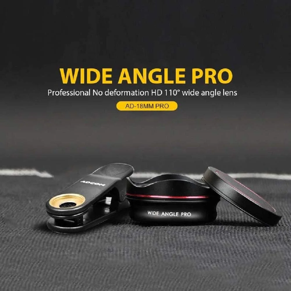 لنز دوربین موبایل حرفه ای زاویه باز 110 درجه بدون اعوجاج Adcom - سازگار با تمام گوشی های هوشمند آیفون و اندروید (مشکی) لنز دوربین موبایل حرفه ای زاویه باز 110 درجه بدون اعوجاج Adcom - سازگار با تمام گوشی های هوشمند آیفون و اندروید (مشکی)
