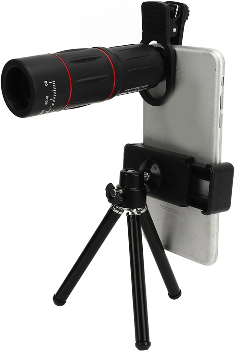 کیت لنز تله فوتو 28X HD، ماکرو و فیش آی Annadue برای تلفن های هوشمند و تبلت ها - مشکی، مانت میکرو چهار سوم، 28-476 میلی متر، زوم 28:1، ساختار آلیاژ آلومینیوم و شیشه