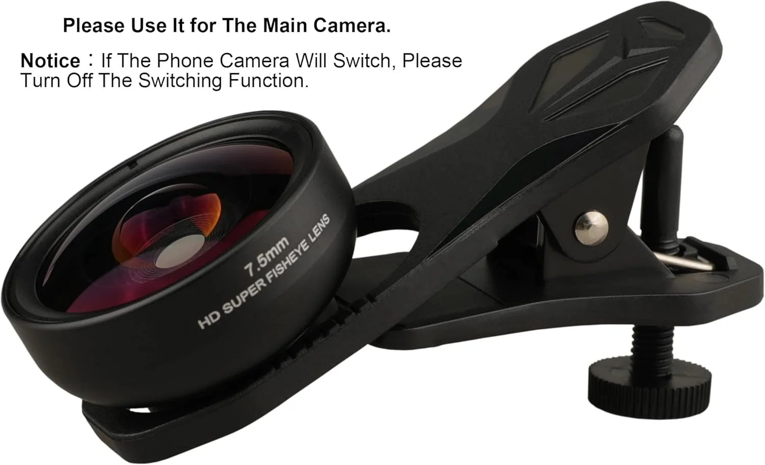 لنز چشمماهی 7.5 میلیمتری با زاویه دید گسترده، رزولوشن خوب، بدون گوشههای تاریک یا وینیتینگ، برای گوشیهای هوشمند آیفون، سامسونگ، گوگل و اندروید، به همراه گیره، لنز تلفن همراه لنز چشمماهی 7.5 میلیمتری با زاویه دید گسترده، رزولوشن خوب، بدون گوشههای تاریک یا وینیتینگ، برای گوشیهای هوشمند آیفون، سامسونگ، گوگل و اندروید، به همراه گیره، لنز تلفن همراه