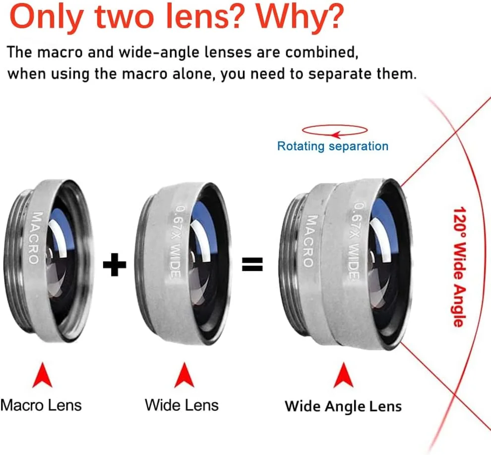 کیت لنز دوربین گوشی هوشمند ANJIELO SMART نقره ای 3 در 1، شامل لنزهای واید، ماکرو و فیش آی، مناسب برای گوشی های آیفون، سامسونگ و اندروید (نقره ای) کیت لنز دوربین گوشی هوشمند ANJIELO SMART نقره ای 3 در 1، شامل لنزهای واید، ماکرو و فیش آی، مناسب برای گوشی های آیفون، سامسونگ و اندروید (نقره ای)