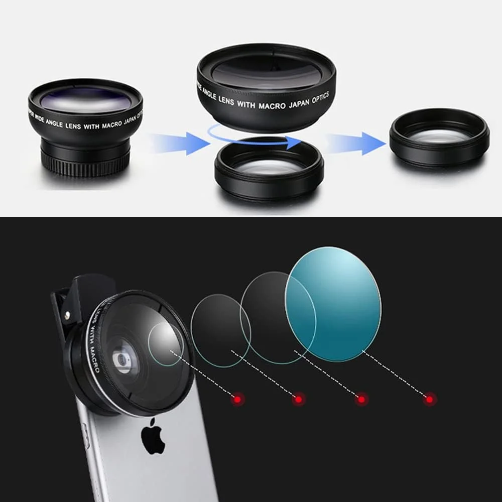 لنز موبایل HD حرفه ای Axinyue 2 در 1، لنز چشم ماهی 2 در 1، گیره موبایل HD برای اکثر تلفن های همراه، زاویه دید فوق العاده گسترده 49 میلی متری جهانی لنز موبایل HD حرفه ای Axinyue 2 در 1، لنز چشم ماهی 2 در 1، گیره موبایل HD برای اکثر تلفن های همراه، زاویه دید فوق العاده گسترده 49 میلی متری جهانی