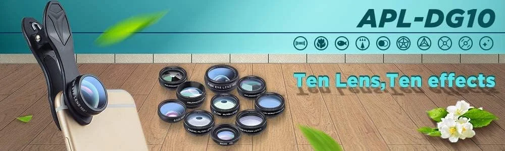 کیت لنز دوربین گوشی موبایل 10 در 1 APEXEL شامل لنزهای فیش آی، واید انگل، ماکرو، فیلتر CPL، کالیدوسکوپ و لنز تلسکوپ 2X برای گوشی های هوشمند کیت لنز دوربین گوشی موبایل 10 در 1 APEXEL شامل لنزهای فیش آی، واید انگل، ماکرو، فیلتر CPL، کالیدوسکوپ و لنز تلسکوپ 2X برای گوشی های هوشمند