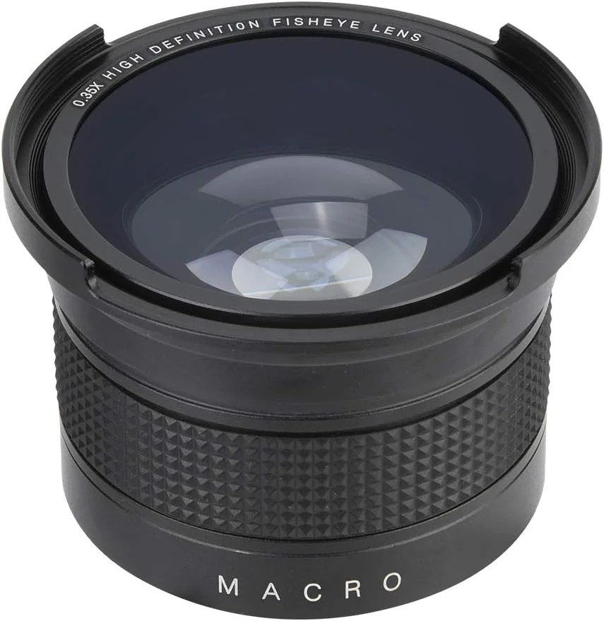 لنز چشم‌ماهی دوربین، لنز 52 میلی‌متری چشم‌ماهی واید یونیورسال 0.35X با درپوش لنز و کیف نگهداری برای دوربین‌های SLR DSLR