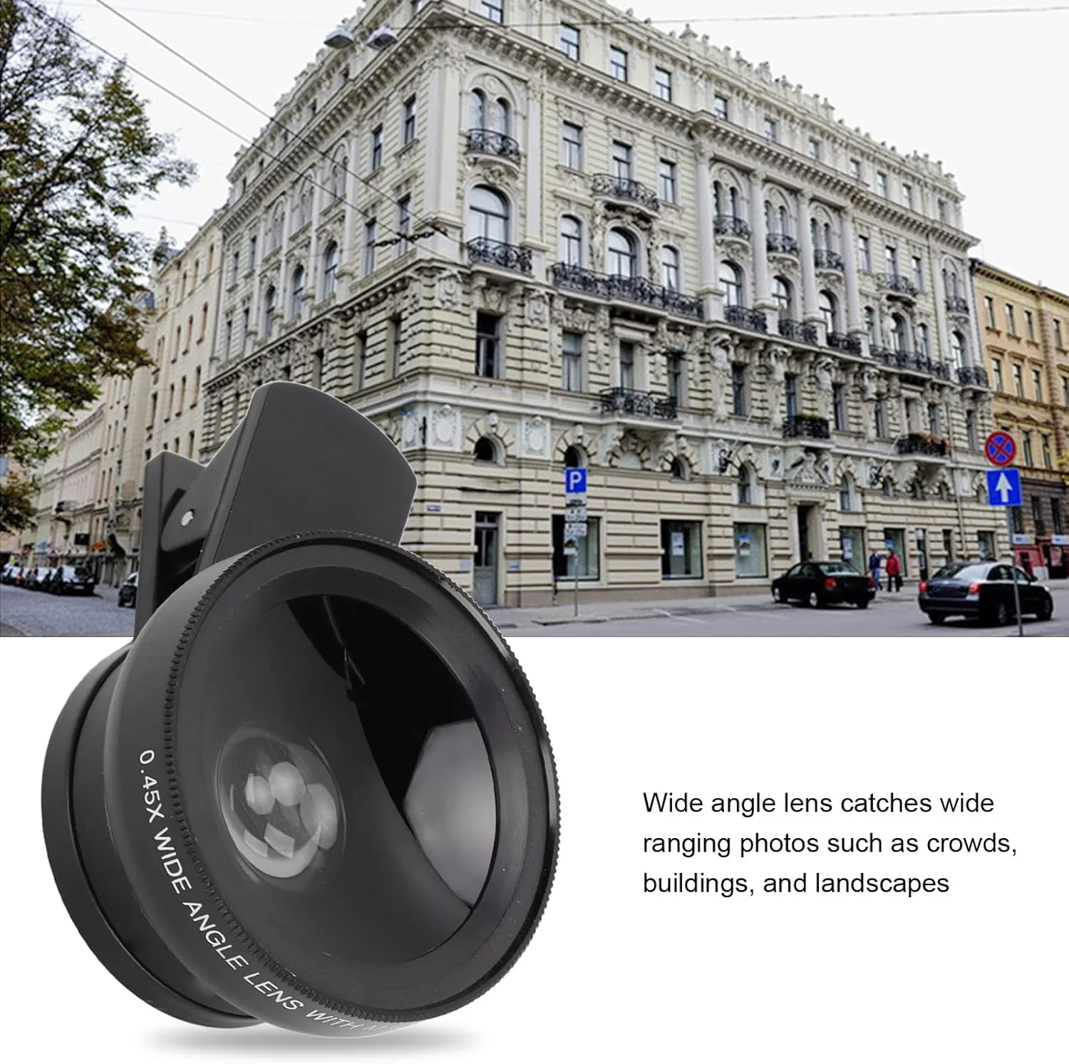 لنز تلفن همراه Bewinner، لنز جهانی 2 در 1 گیره HD حرفه ای زاویه باز 0.45X و لنز ماکرو 12.5X برای 13، 12، 11، XS، XR، 8 7 6s Plus (مشکی)