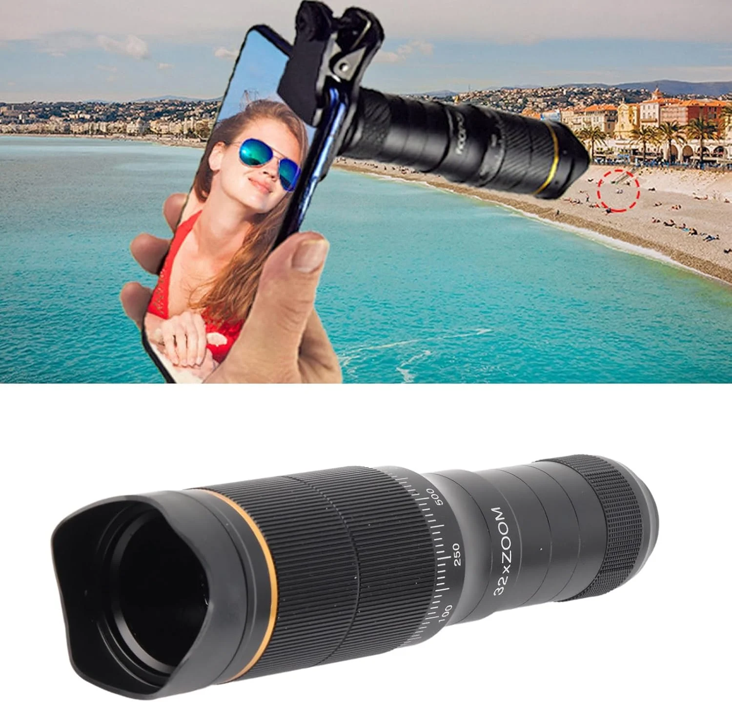 لنز دوربین تلفن 32x با سیستم تنظیم دوگانه، لنز تلسکوپ تلفن همراه HD، حالت سه پایه، لنز چشم ماهی برای عکس و فیلم، برای تماشا لنز دوربین تلفن 32x با سیستم تنظیم دوگانه، لنز تلسکوپ تلفن همراه HD، حالت سه پایه، لنز چشم ماهی برای عکس و فیلم، برای تماشا