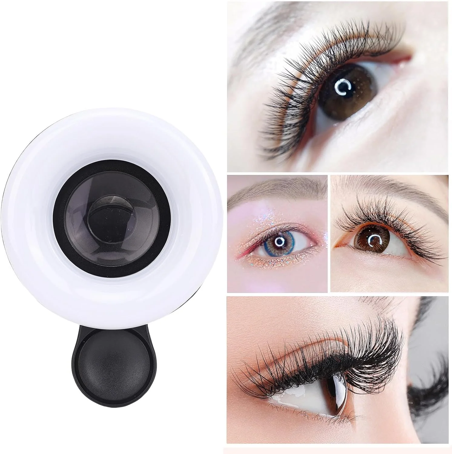 لنز ماکرو 15X Bewinner با نور حلقه ای گیره دار کوچک، نور حلقه ای LED، 30 دقیقه حداکثر روشنایی، 5 سطح روشنایی قابل تنظیم، لنز با کیفیت بالا برای تلفن، تبلت، بلاگر زیبایی لنز ماکرو 15X Bewinner با نور حلقه ای گیره دار کوچک، نور حلقه ای LED، 30 دقیقه حداکثر روشنایی، 5 سطح روشنایی قابل تنظیم، لنز با کیفیت بالا برای تلفن، تبلت، بلاگر زیبایی