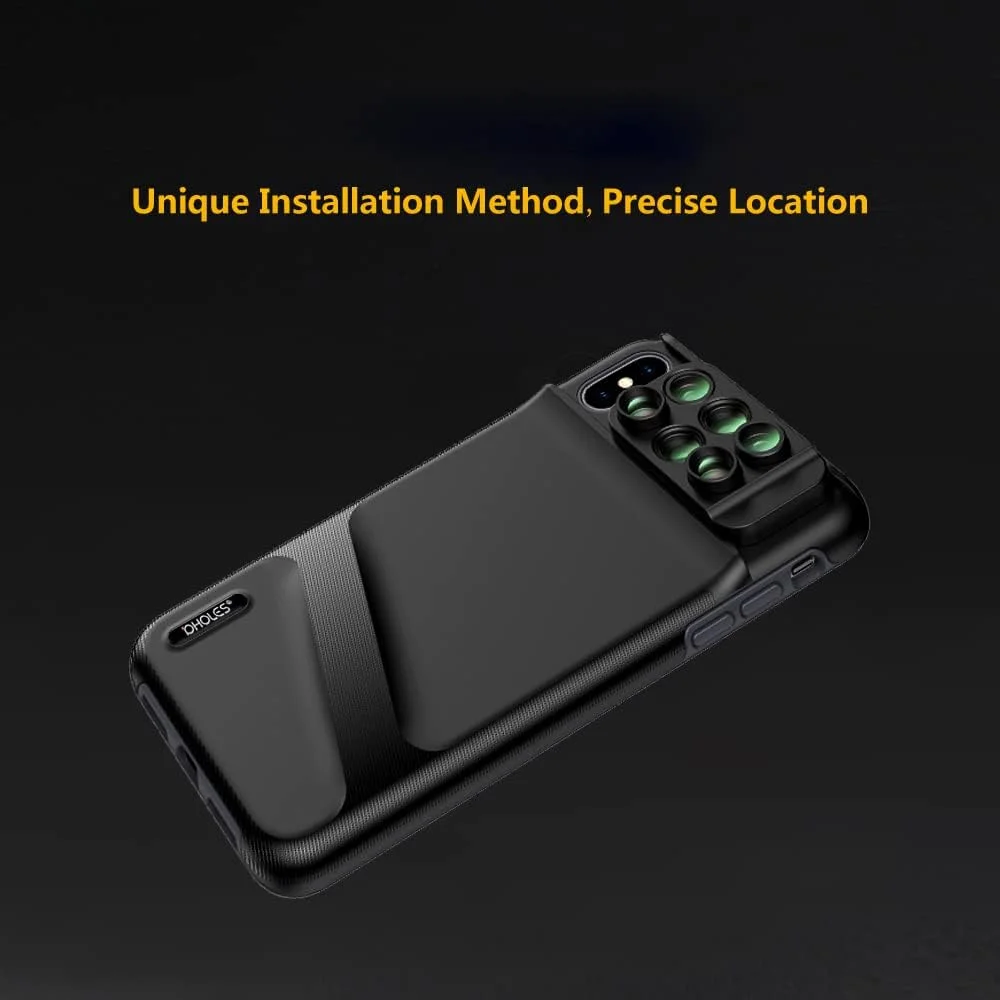 قاب گوشی موبایل با لنز دوگانه شامل لنزهای فیش آی و واید انگل به همراه قاب محافظ TPU