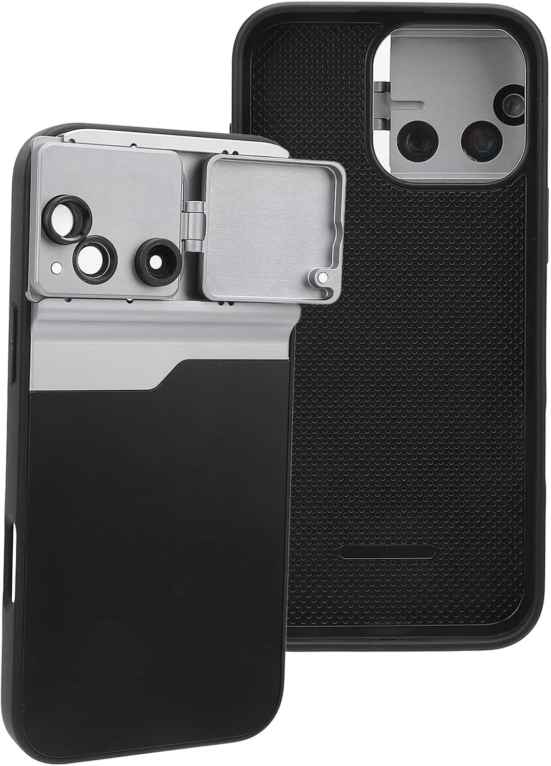 کیت لنز دوربین گوشی با قاب، قاب گوشی برای 16 پرو مکس، لنز 3 در 1، لنز تله فوتو 2X + ماکرو 10X + لنز چشم ماهی 180 درجه 0.35X، قاب گوشی لنزدار با پوشش مغناطیسی