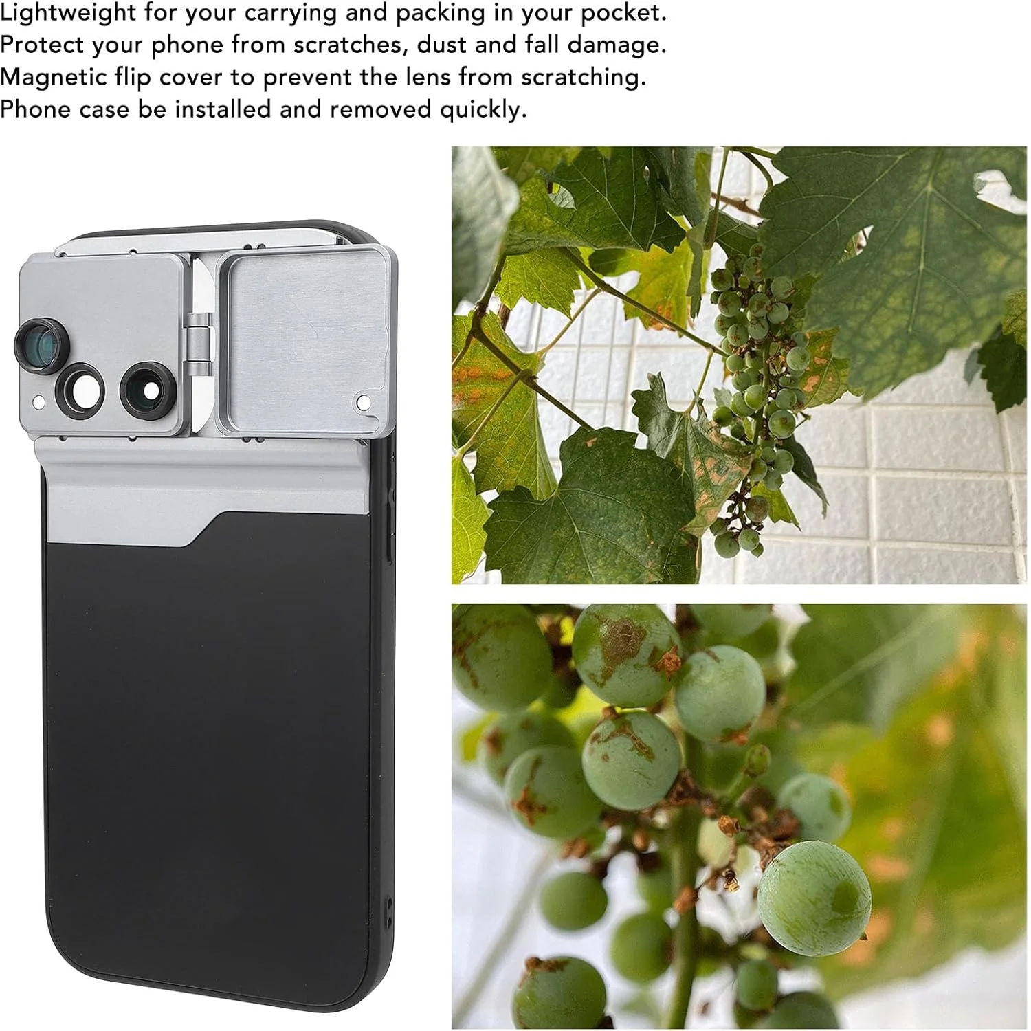 کیت لنز دوربین گوشی با قاب، قاب گوشی برای 16 پرو مکس، لنز 3 در 1، لنز تله فوتو 2X + ماکرو 10X + لنز چشم ماهی 180 درجه 0.35X، قاب گوشی لنزدار با پوشش مغناطیسی کیت لنز دوربین گوشی با قاب، قاب گوشی برای 16 پرو مکس، لنز 3 در 1، لنز تله فوتو 2X + ماکرو 10X + لنز چشم ماهی 180 درجه 0.35X، قاب گوشی لنزدار با پوشش مغناطیسی