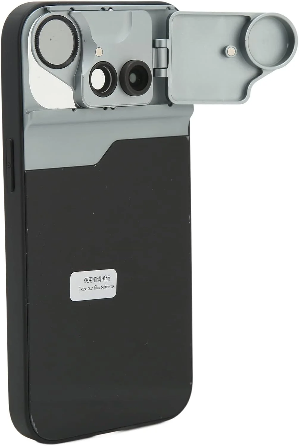 قاب گوشی با لنز چندگانه برای گوشی IOS 14، کیت لنز دوربین چندگانه تله فوتو ماکرو فیش آی فیلتر CPL، قاب لنز دو لایه با محافظت دوگانه، 160 درجه