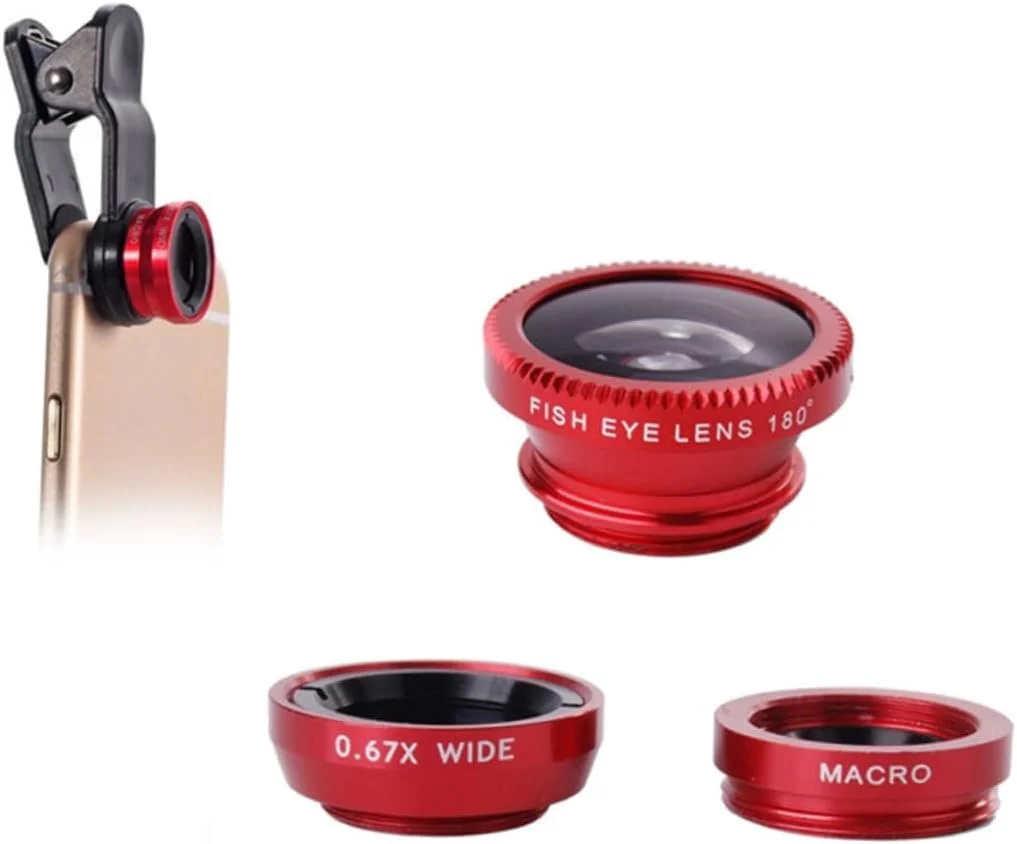 2 ست لنز ماکرو 3 در 1 لنز دوربین لنز تلفن همراه جهانی لنز تله فوتو برای تلفن هوشمند