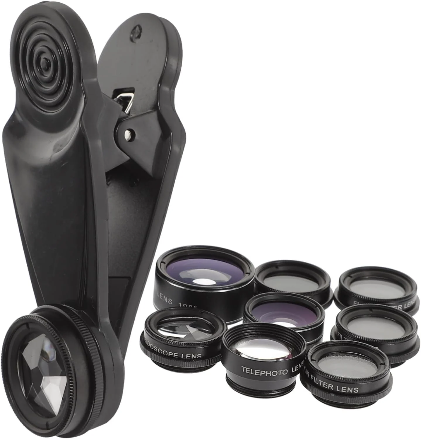 مجموعه لنز تلفن همراه 10 در 1، لنز دوربین تلفن، لنز زوم تلفن، لنزهای دوربین زوم، لنز تلفن همراه جهانی، لنز چشم ماهی زاویه باز تلفن هوشمند، بدنه آلیاژ آلومینیوم