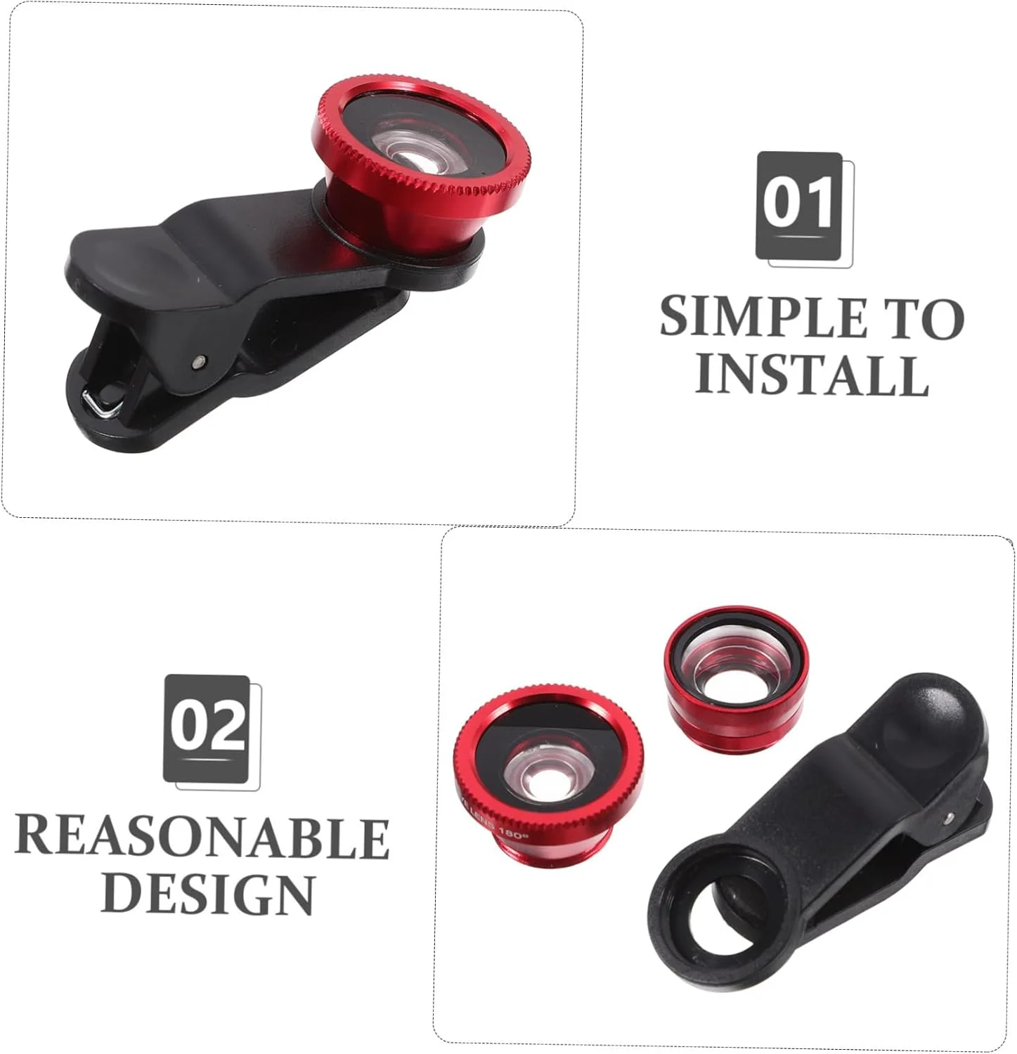 2 ست لنز ماکرو 3 در 1 لنز دوربین لنز تلفن همراه جهانی لنز تله فوتو برای تلفن هوشمند 2 ست لنز ماکرو 3 در 1 لنز دوربین لنز تلفن همراه جهانی لنز تله فوتو برای تلفن هوشمند