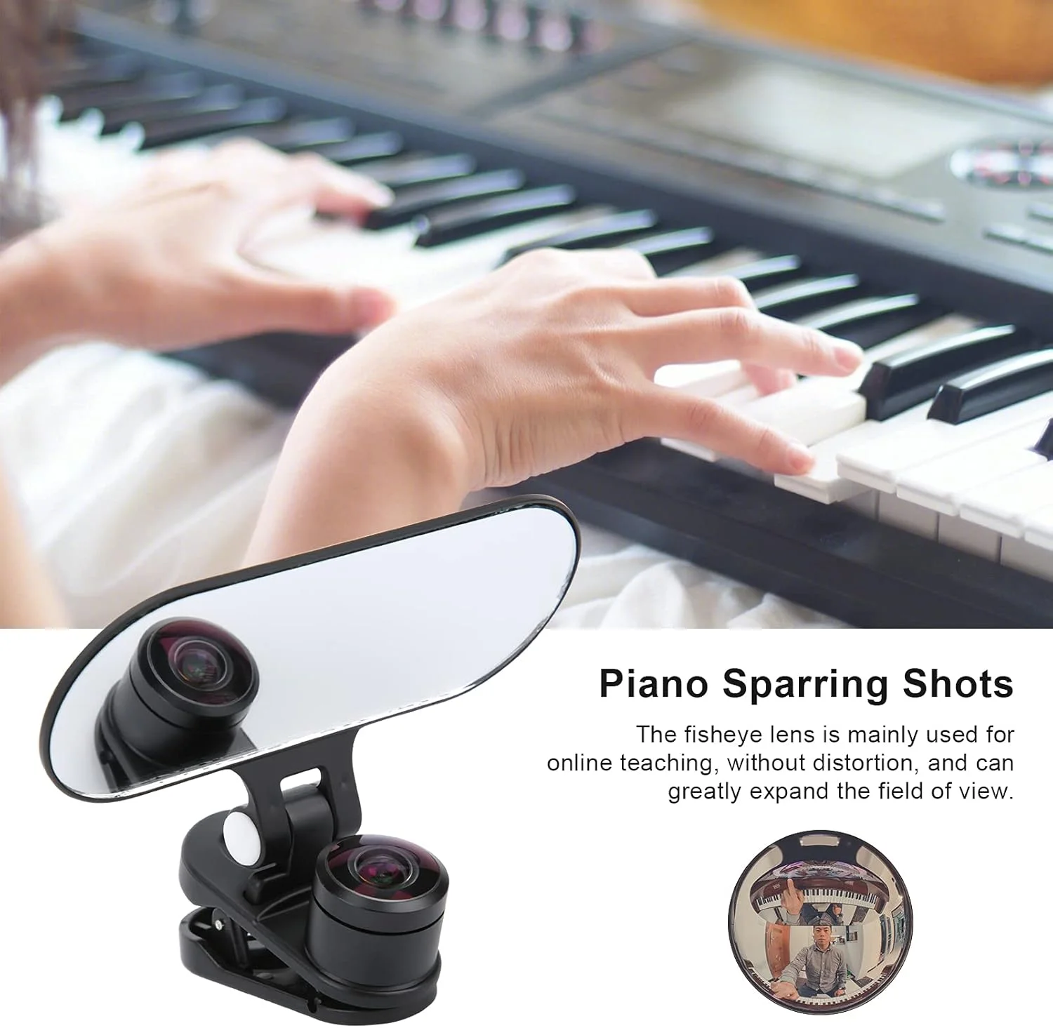 لنز کلاس آنلاین Cryfokt با لاستیک نرم و اثر آینه دوگانه صفحه نمایش، بدون سایه انداختن یا تاری، لنز زاویه باز اختصاصی آموزش پیانو، تجربه دیداری بهبود یافته لنز کلاس آنلاین Cryfokt با لاستیک نرم و اثر آینه دوگانه صفحه نمایش، بدون سایه انداختن یا تاری، لنز زاویه باز اختصاصی آموزش پیانو، تجربه دیداری بهبود یافته