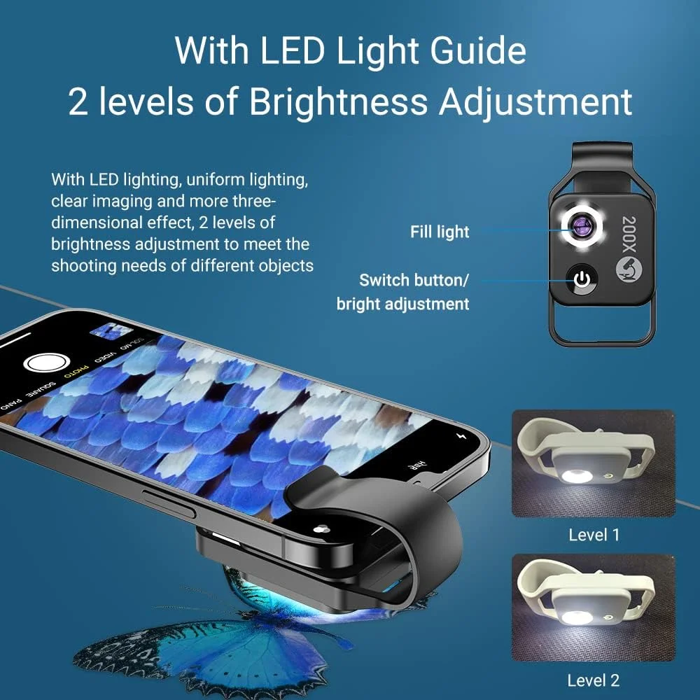 لنز میکروسکوپ تلفن حرفه ای Eacam با گیره تلفن جهانی برای مشاهده گیاهان، حشرات، مو، پوست، جواهرات، ارزیابی یشم، تست صنعت الکترونیک لنز میکروسکوپ تلفن حرفه ای Eacam با گیره تلفن جهانی برای مشاهده گیاهان، حشرات، مو، پوست، جواهرات، ارزیابی یشم، تست صنعت الکترونیک