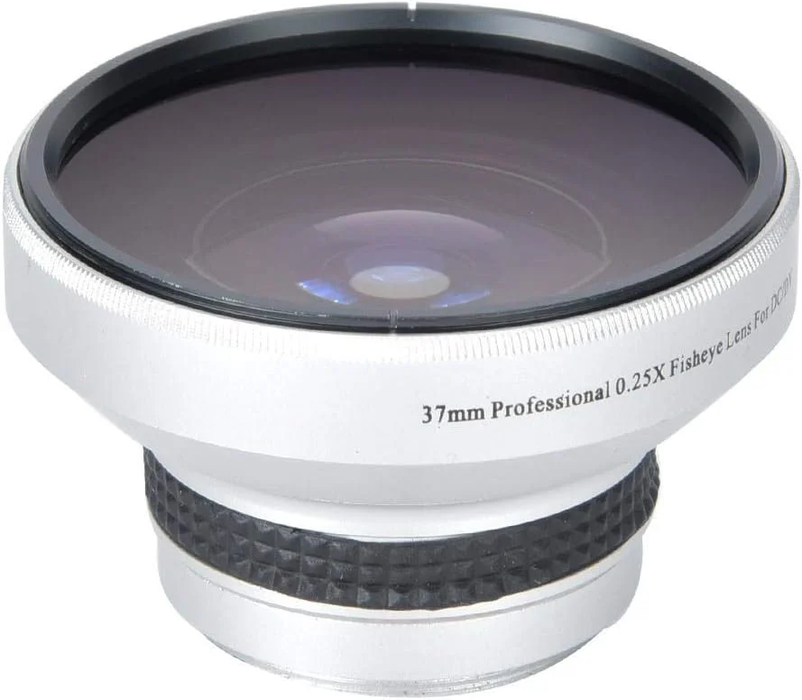 لنز سوپر فیش آی 37 میلی متری 0.25X، لنز اضافی، آلیاژ آلومینیوم 2 قسمتی، لنز عکاسی ماکرو با نمای باز و اثر فیش آی، مناسب برای لنز دوربین 37 میلی متری