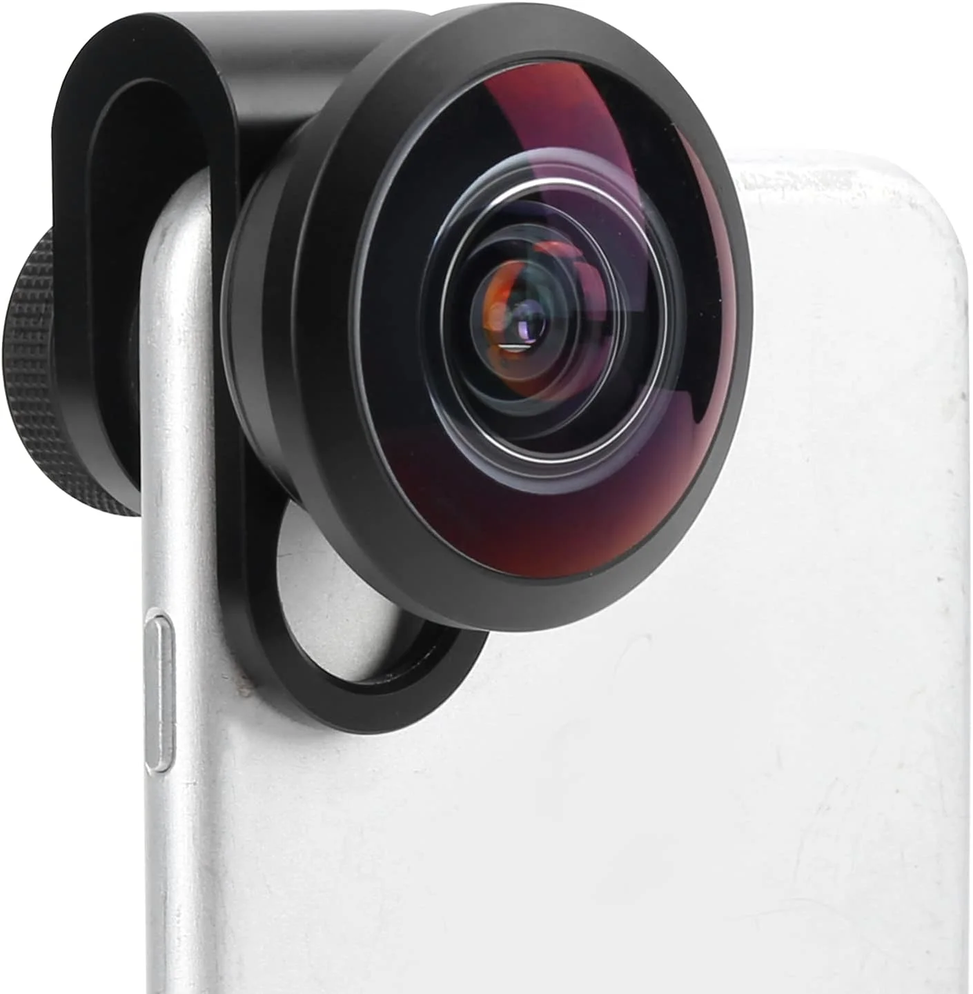 لنز چشم ماهی تلفن، لنز چشم ماهی دوربین تلفن همراه 7.5 میلی‌متری/0.3 اینچی، لنز چشم ماهی آسفریکال خارجی تلفن همراه با کیف نگهداری، برای آی او اس پد/تلفن‌های هوشمند