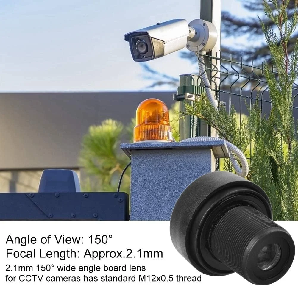 لنز چشم ماهی برای دوربین مداربسته، برد جدید 1/2.5 اینچ 5 مگاپیکسل 2.1 میلی متر زاویه دید گسترده 150 درجه لنز چشم ماهی برای دوربین مداربسته، برد جدید 1/2.5 اینچ 5 مگاپیکسل 2.1 میلی متر زاویه دید گسترده 150 درجه
