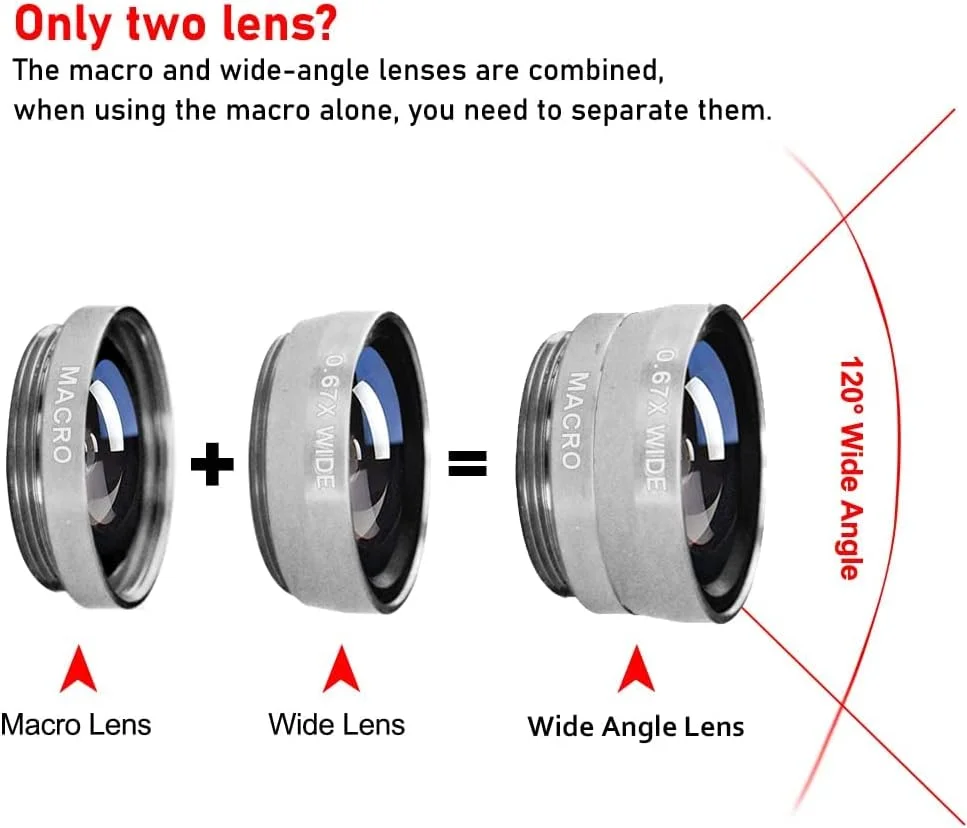 کیت لنز دوربین موبایل یونیورسال 3 در 1 ای وینر، لنز چشم ماهی 180 درجه / لنز واید انگل 0.67X / لنز ماکرو 25X / گیره لنز سازگار با آیپد، آیفون، سامسونگ، اندروید و اکثر تلفن های هوشمند (نقره ای) کیت لنز دوربین موبایل یونیورسال 3 در 1 ای وینر، لنز چشم ماهی 180 درجه / لنز واید انگل 0.67X / لنز ماکرو 25X / گیره لنز سازگار با آیپد، آیفون، سامسونگ، اندروید و اکثر تلفن های هوشمند (نقره ای)
