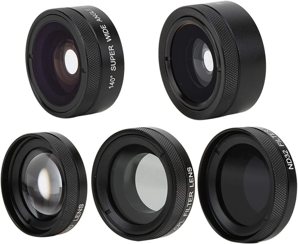 مجموعه لنز تلفن همراه 6 در 1 شامل لنزهای فیش آی، واید انگل، ماکرو، زوم، پلاریزاسیون و استارلایت به همراه گیره اتصال لنز موبایل مجموعه لنز تلفن همراه 6 در 1 شامل لنزهای فیش آی، واید انگل، ماکرو، زوم، پلاریزاسیون و استارلایت به همراه گیره اتصال لنز موبایل