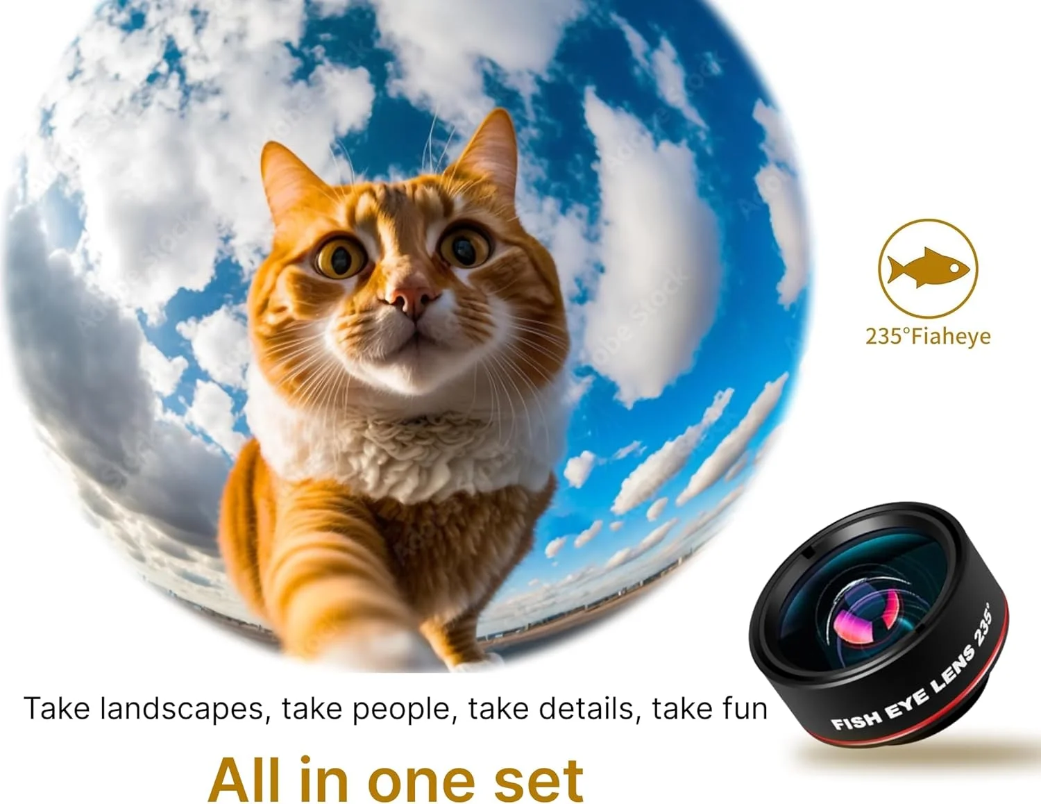 لنز دوربین گوشی چشم ماهی 235 درجه برای آیفون های 5، 6، 7، 6 پلاس، 7 پلاس - لوازم جانبی حرفه ای ماکرو 0.62x و میکرو 25x برای دوربین گوشی شما با گیره راحت - عکس ها و فیلم ها با کیفیت HD لنز دوربین گوشی چشم ماهی 235 درجه برای آیفون های 5، 6، 7، 6 پلاس، 7 پلاس - لوازم جانبی حرفه ای ماکرو 0.62x و میکرو 25x برای دوربین گوشی شما با گیره راحت - عکس ها و فیلم ها با کیفیت HD