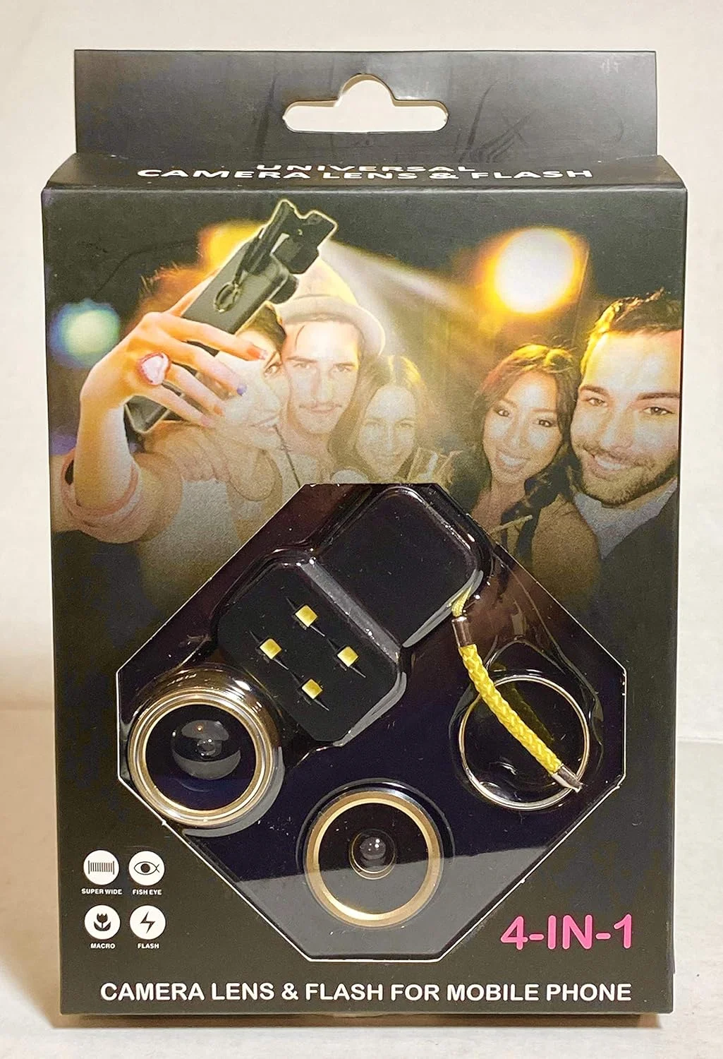 گیره لنز دوربین LED 4 در 1 (لنز فوق عریض، لنز چشم ماهی، لنز ماکرو، اپتیک شیشه ای دقیق) گیره لنز دوربین LED 4 در 1 (لنز فوق عریض، لنز چشم ماهی، لنز ماکرو، اپتیک شیشه ای دقیق)