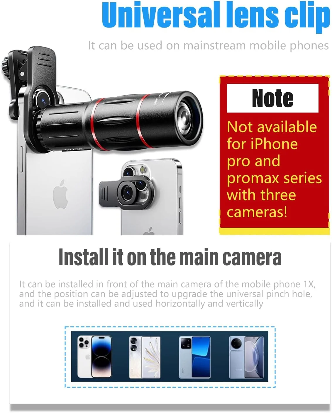 کیت لنز تله فوتو FITRI 36X، لنز تله فوتو دوربین خارجی ارتقا یافته تلفن همراه با سه پایه، اتصال لنز تلفن همراه برای اندروید و آیفون کیت لنز تله فوتو FITRI 36X، لنز تله فوتو دوربین خارجی ارتقا یافته تلفن همراه با سه پایه، اتصال لنز تلفن همراه برای اندروید و آیفون