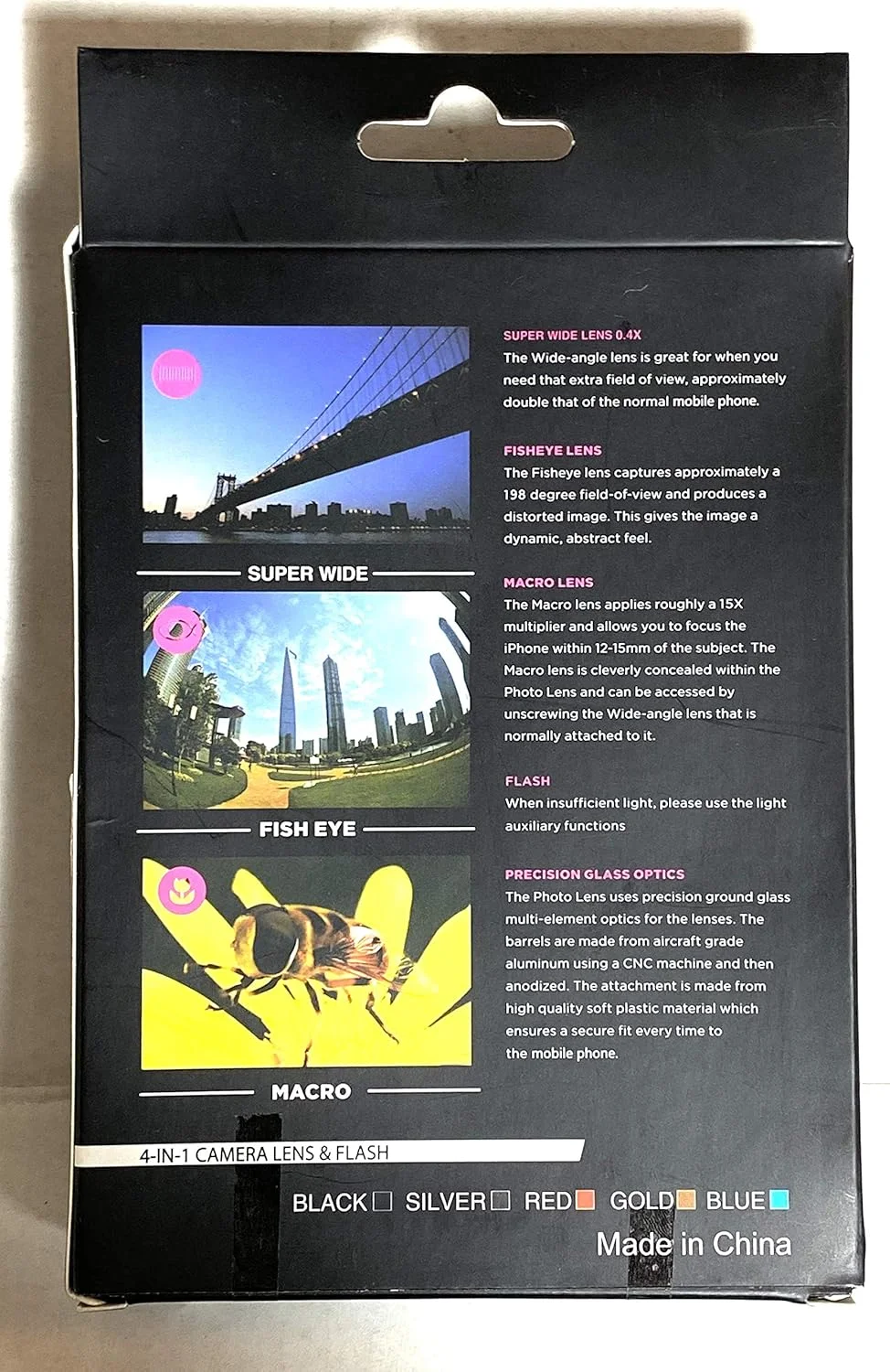 گیره لنز دوربین LED 4 در 1 (لنز فوق عریض، لنز چشم ماهی، لنز ماکرو، اپتیک شیشه ای دقیق) گیره لنز دوربین LED 4 در 1 (لنز فوق عریض، لنز چشم ماهی، لنز ماکرو، اپتیک شیشه ای دقیق)