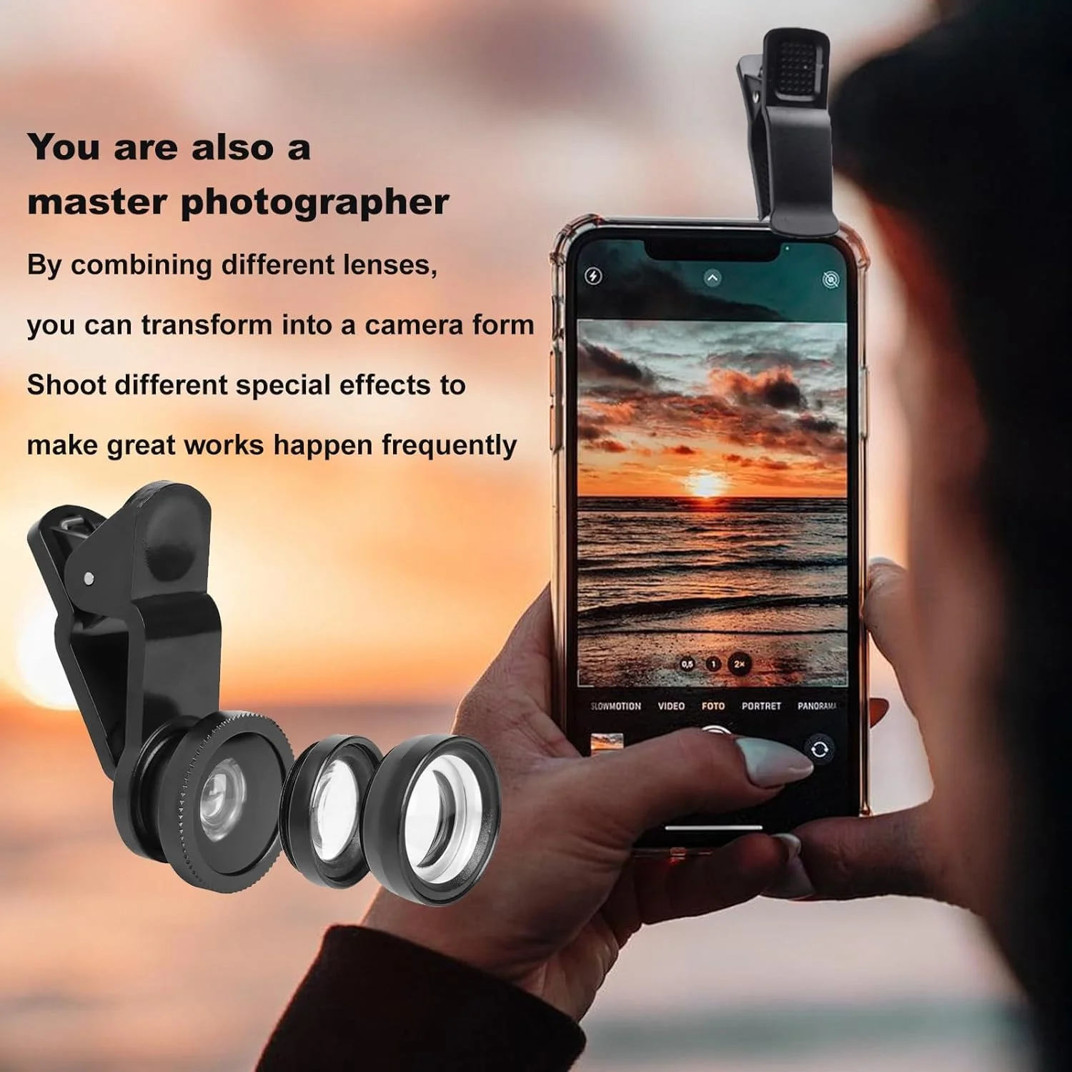 یک ست لنز ماکرو 3 در 1 برای تلفن، لنز چشم ماهی تلفن، لنز چشم ماهی جهانی، سازگار با تقریباً هر دستگاه تلفن همراه مدرن، نصب و برداشتن آسان، و با یک کیف نگهداری کوچک (مشکی) یک ست لنز ماکرو 3 در 1 برای تلفن، لنز چشم ماهی تلفن، لنز چشم ماهی جهانی، سازگار با تقریباً هر دستگاه تلفن همراه مدرن، نصب و برداشتن آسان، و با یک کیف نگهداری کوچک (مشکی)