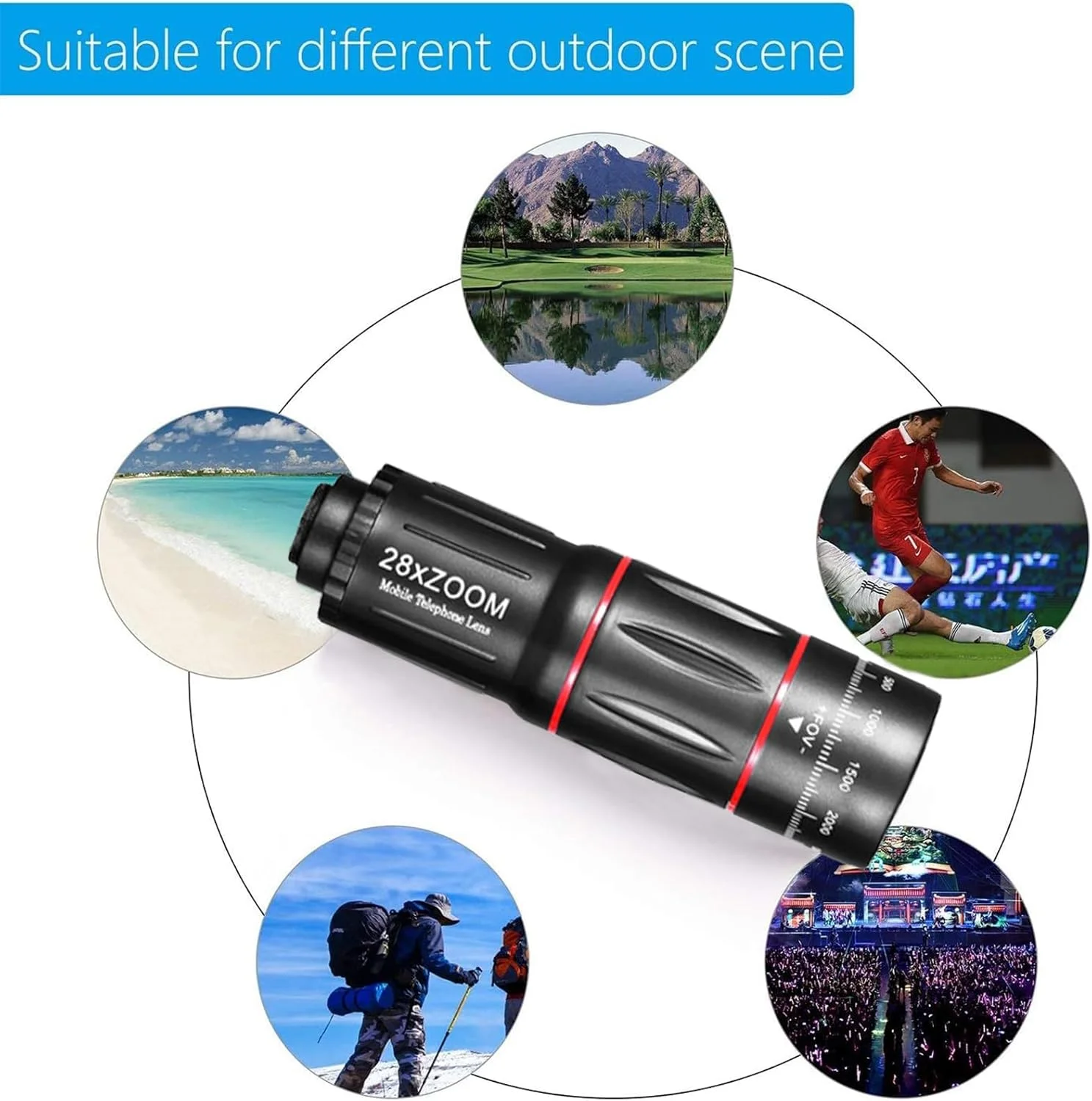 کیت لنز دوربین موبایل 4 در 1، لنز موبایل با کیفیت بالا به همراه سه پایه، لنز تله فوتو 28x به همراه شاتر، لوازم جانبی تلسکوپ سازگار با اکثر گوشی های هوشمند کیت لنز دوربین موبایل 4 در 1، لنز موبایل با کیفیت بالا به همراه سه پایه، لنز تله فوتو 28x به همراه شاتر، لوازم جانبی تلسکوپ سازگار با اکثر گوشی های هوشمند