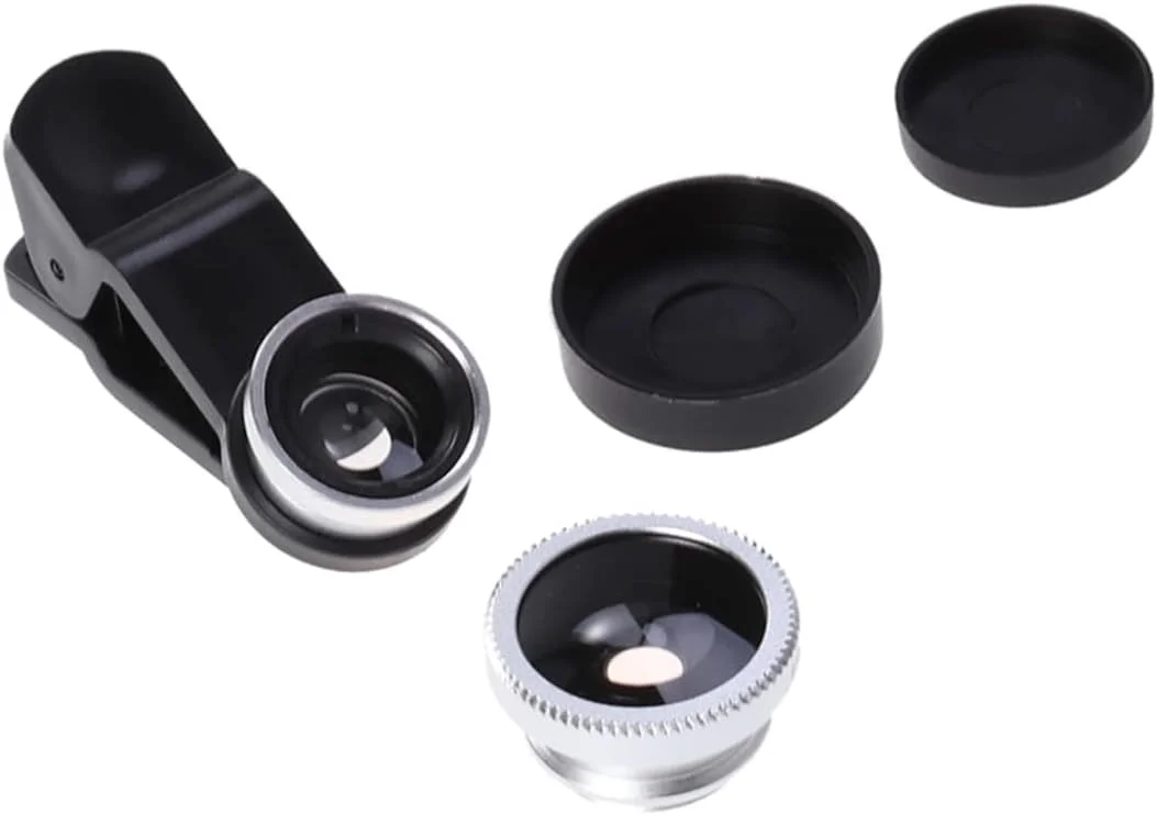 لنز زاویه باز 3 در 1 مناسب تلفن همراه، کیت لنز دوربین جهانی 3 در 1، کیت ولاگینگ، لنز ماکرو، لنز کالیدوسکوپ، لنز واید انگل ماکرو سه گانه