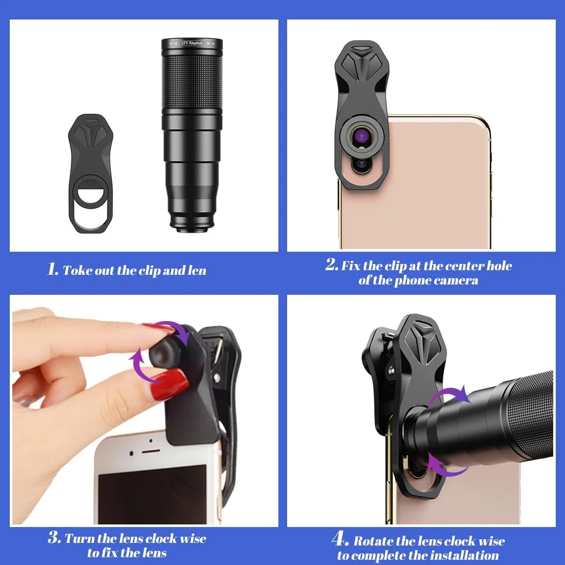 لنز تله فوتو 10 در 1 برای تلفن هوشمند، لنز موبایل، لنز تله فوتو 22X موبایل، با لنز ماکرو HD، موبایل، واید، لنز چشم ماهی، لنز دوربین موبایل جهانی، برای اکثر گوشی ها لنز تله فوتو 10 در 1 برای تلفن هوشمند، لنز موبایل، لنز تله فوتو 22X موبایل، با لنز ماکرو HD، موبایل، واید، لنز چشم ماهی، لنز دوربین موبایل جهانی، برای اکثر گوشی ها
