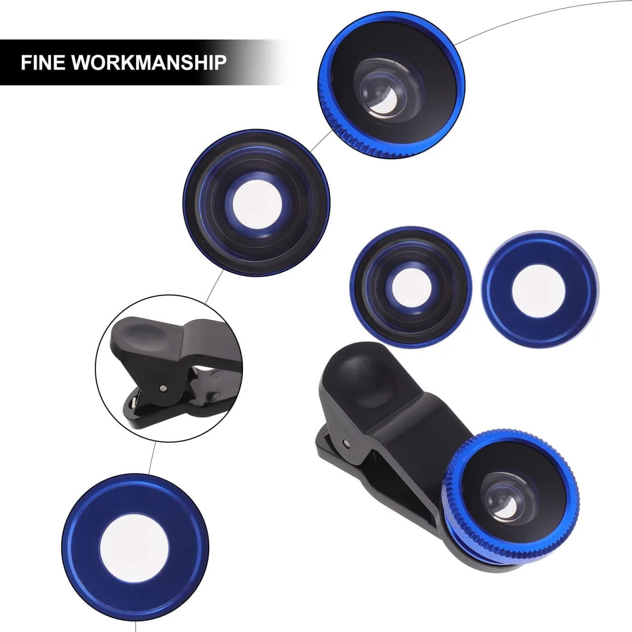 لنز دوربین گوشی موبایل Hemobllo 3 در 1 یونیورسال، لنز چشم ماهی، لنز واید انگل، لنز ماکرو و گیره لنز چشم ماهی برای اکثر گوشی های هوشمند (آبی) لنز دوربین گوشی موبایل Hemobllo 3 در 1 یونیورسال، لنز چشم ماهی، لنز واید انگل، لنز ماکرو و گیره لنز چشم ماهی برای اکثر گوشی های هوشمند (آبی)