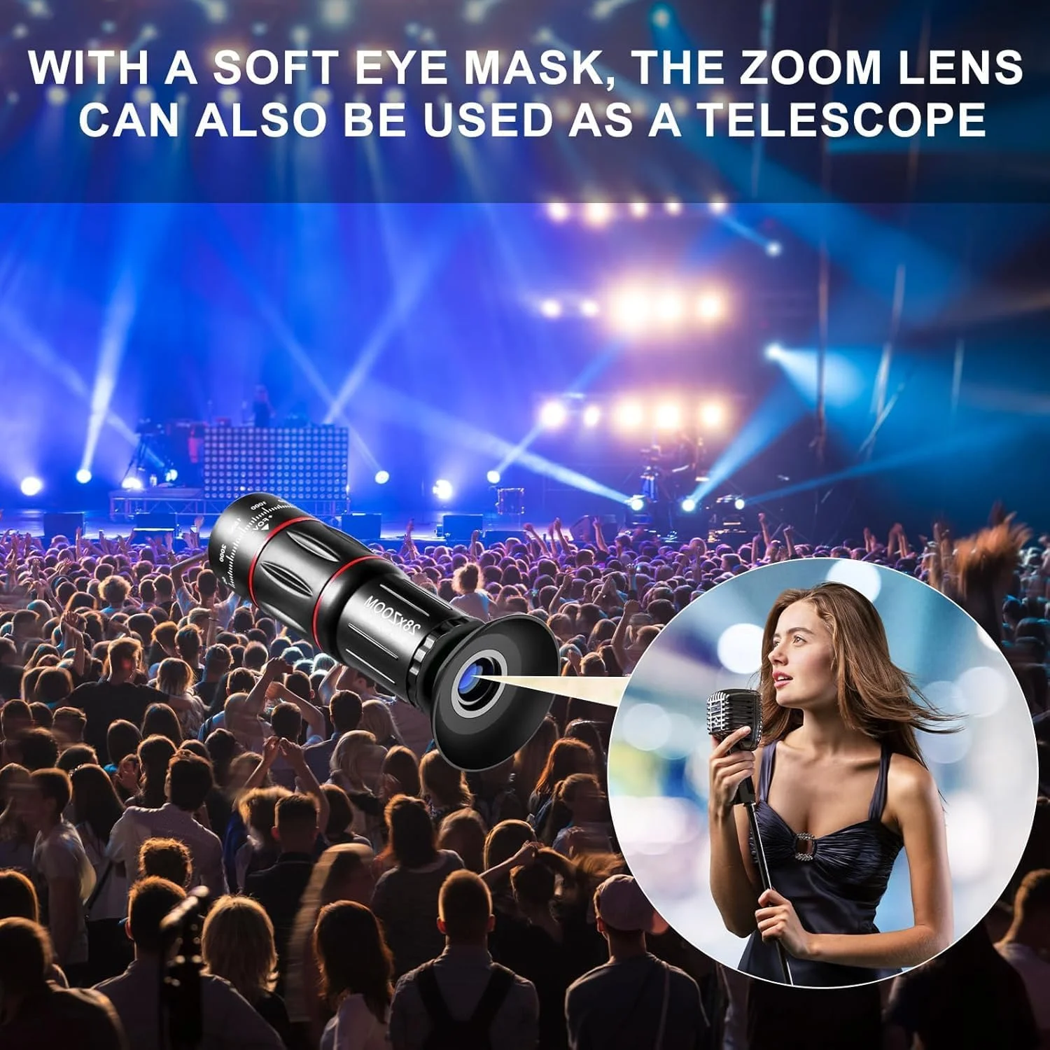 کیت لنز موبایل HENAE، مجموعه لنز تله فوتو 28X با گیره تلفن و سه پایه برای آیفون با گیره E و سه پایه، مناسب برای اکثر تلفن های هوشمند، پیاده روی، کمپینگ، تماشای حیوانات، نمایش ها، ماه کیت لنز موبایل HENAE، مجموعه لنز تله فوتو 28X با گیره تلفن و سه پایه برای آیفون با گیره E و سه پایه، مناسب برای اکثر تلفن های هوشمند، پیاده روی، کمپینگ، تماشای حیوانات، نمایش ها، ماه