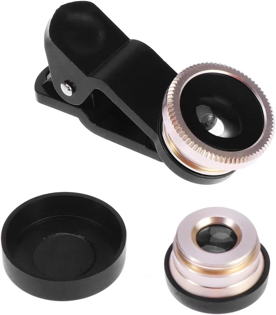 لنز دوربین گوشی 3 در 1 ibasenice، لنز زاویه باز 0.67x، لنز ماکرو، فیش آی 180 درجه، گیره ای، حرفه ای برای تلفن های هوشمند