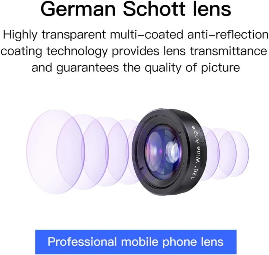 کیت لنز دوربین تلفن همراه، لنز تله فوتو زوم جهانی 3 در 1 زاویه باز 120 درجه + ماکرو 20X + چشم ماهی 198 درجه برای آیفون/هوآوی/سامسونگ و اکثر تلفن های هوشمند کیت لنز دوربین تلفن همراه، لنز تله فوتو زوم جهانی 3 در 1 زاویه باز 120 درجه + ماکرو 20X + چشم ماهی 198 درجه برای آیفون/هوآوی/سامسونگ و اکثر تلفن های هوشمند