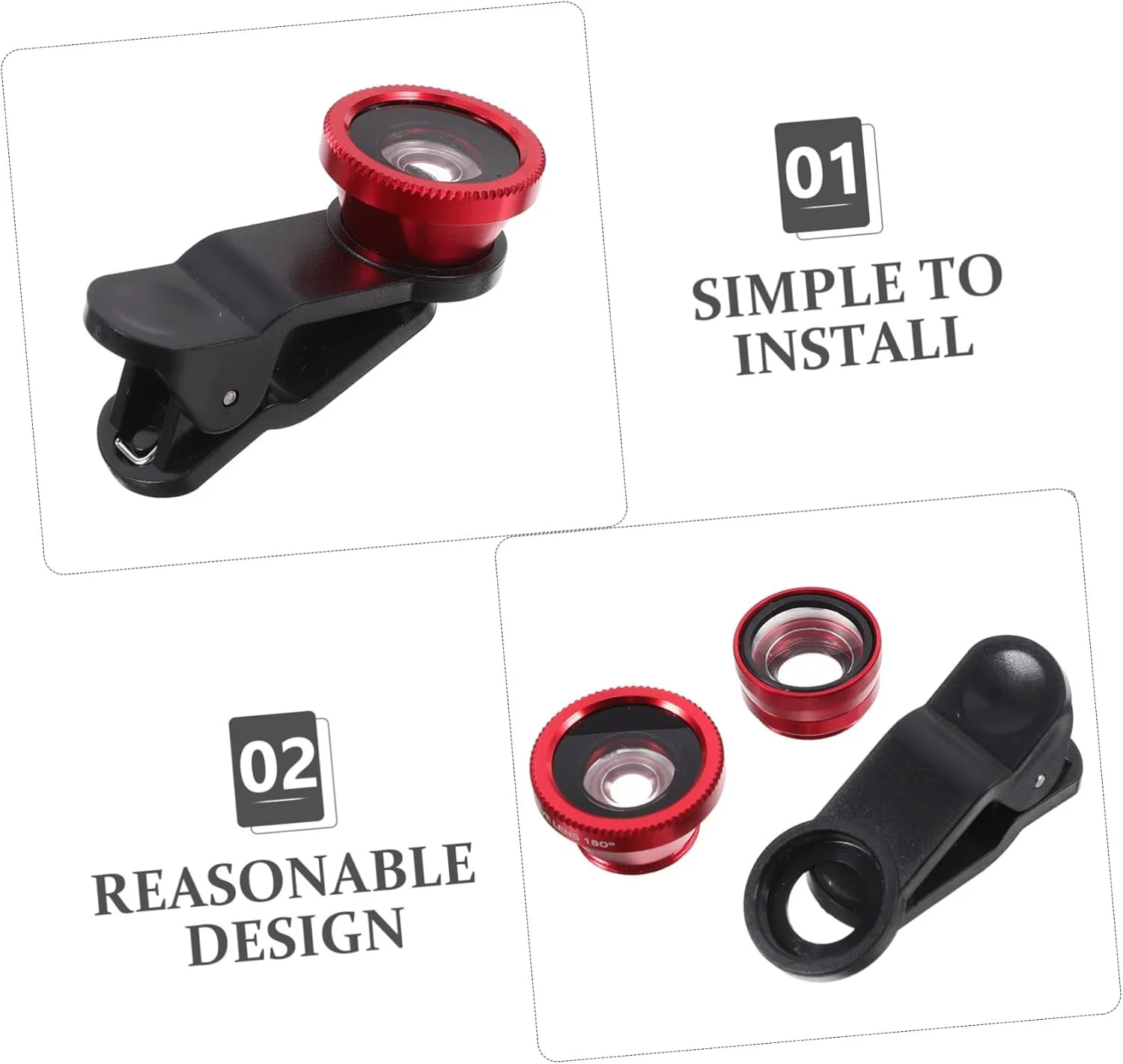 2 مجموعه لنز دوربین 3 در 1 لنز جهانی تلفن همراه لنز ماکرو لنز تله فوتو برای تلفن هوشمند 2 مجموعه لنز دوربین 3 در 1 لنز جهانی تلفن همراه لنز ماکرو لنز تله فوتو برای تلفن هوشمند