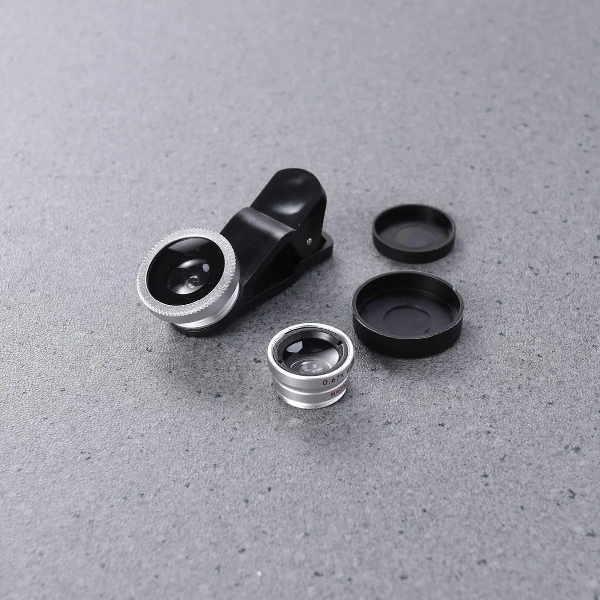 کیت لنز تلفن همراه، لنز تلفن 3 در 1، لنز ماکرو زاویه باز 0.67x، لنز چشم ماهی 180 درجه گیره ای، لنز زاویه باز حرفه ای برای تلفن های هوشمند (نقره ای)، لنز ماکرو تلفن کیت لنز تلفن همراه، لنز تلفن 3 در 1، لنز ماکرو زاویه باز 0.67x، لنز چشم ماهی 180 درجه گیره ای، لنز زاویه باز حرفه ای برای تلفن های هوشمند (نقره ای)، لنز ماکرو تلفن