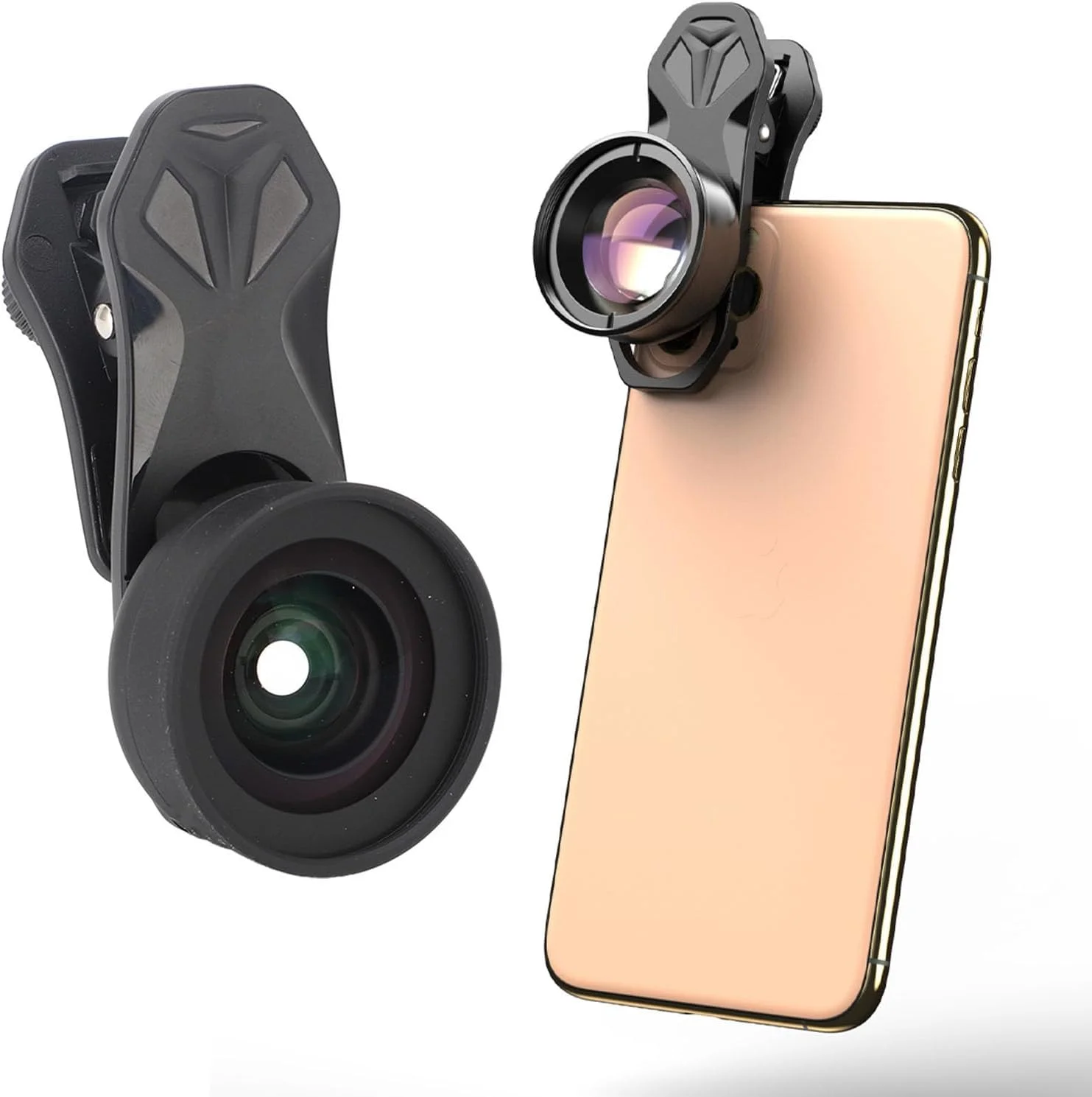 لنز ماکرو + زاویه باز برای تلفن، لنز دوربین تلفن زاویه باز 120 درجه + لنز ماکرو 10X، کیت لنز دوربین برای عکاسی با تلفن هوشمند