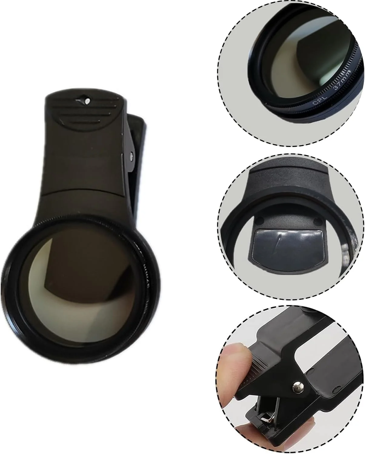 لنز دوربین گوشی 37 میلیمتری CPL، فیلتر پلاریزه گیرهای CPL لنز موبایل، لنز دوربین تلفن همراه جهانی سازگار با اکثر مدلهای تلفن همراه (مشکی) لنز دوربین گوشی 37 میلیمتری CPL، فیلتر پلاریزه گیرهای CPL لنز موبایل، لنز دوربین تلفن همراه جهانی سازگار با اکثر مدلهای تلفن همراه (مشکی)