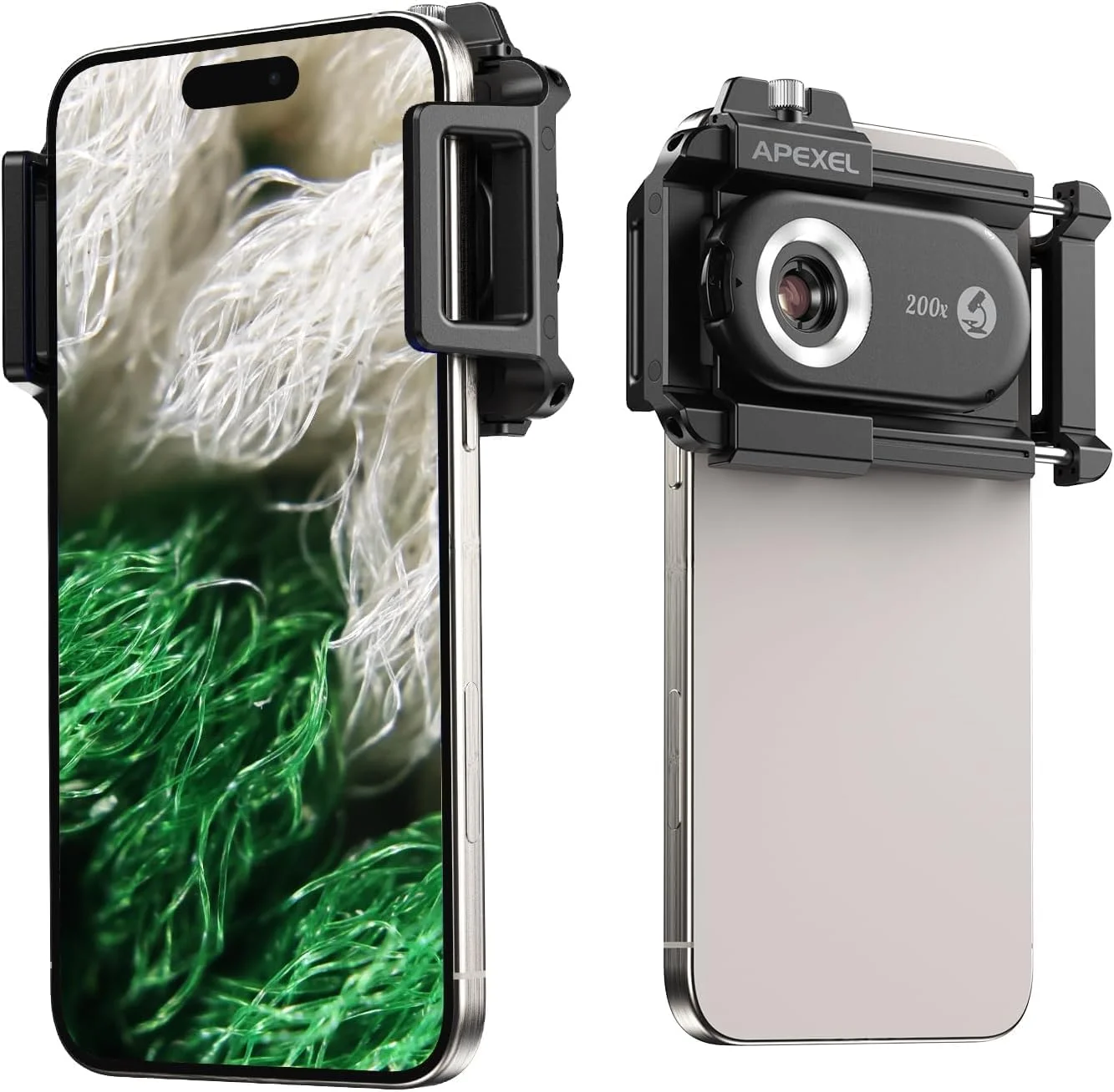لنز میکروسکوپ تلفن همراه، لنز نانو زوم 200X برای اندروید/آیفون با نور LED UV/CPL/گیره جهانی، میکروسکوپ دیجیتال جیبی کوچک، اتصالات دوربین لنز میکرو تلفن هوشمند قابل حمل