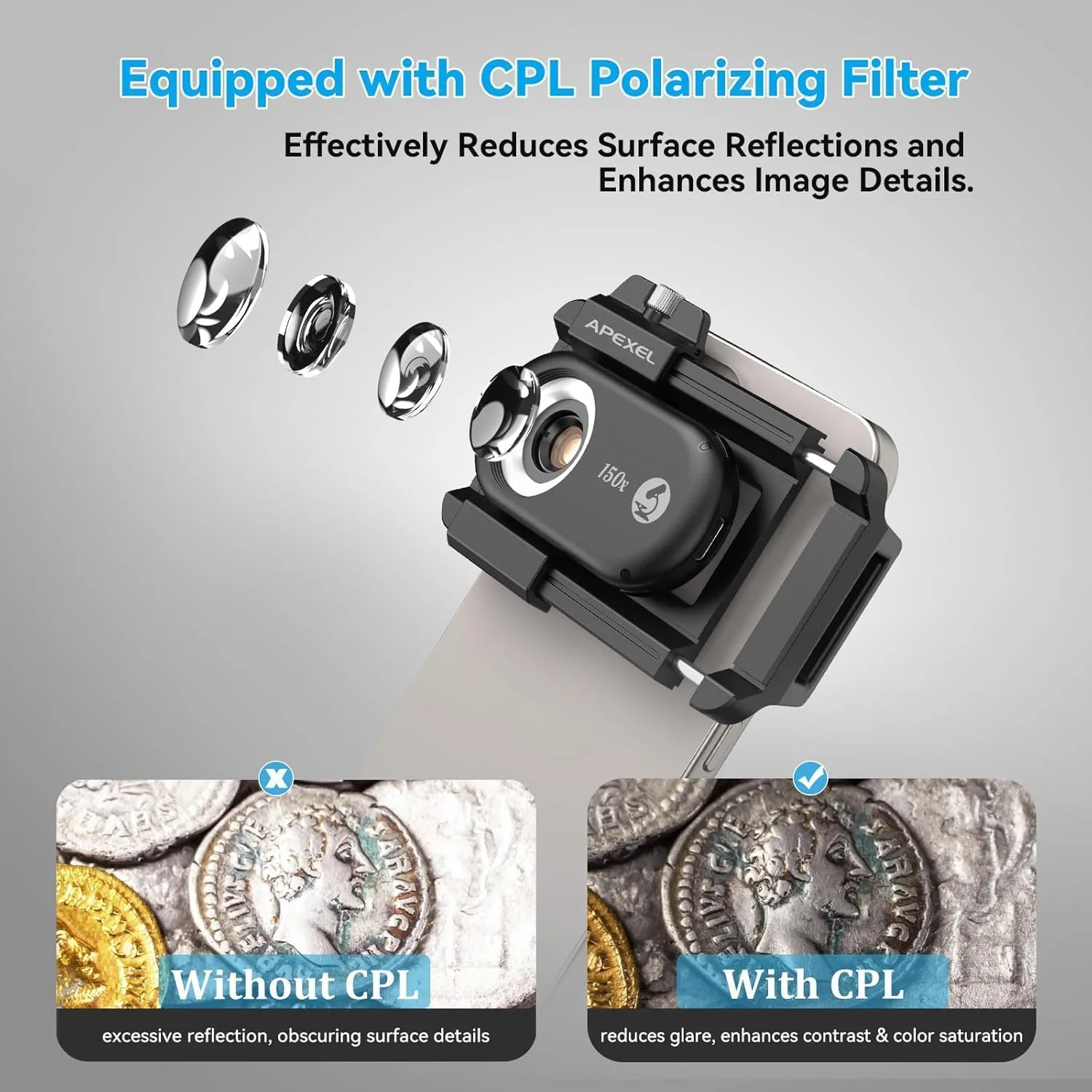 لنز میکروسکوپ تلفن همراه، لنز نانو زوم 200X برای اندروید/آیفون با نور LED UV/CPL/گیره جهانی، میکروسکوپ دیجیتال جیبی کوچک، اتصالات دوربین لنز میکرو تلفن هوشمند قابل حمل لنز میکروسکوپ تلفن همراه، لنز نانو زوم 200X برای اندروید/آیفون با نور LED UV/CPL/گیره جهانی، میکروسکوپ دیجیتال جیبی کوچک، اتصالات دوربین لنز میکرو تلفن هوشمند قابل حمل