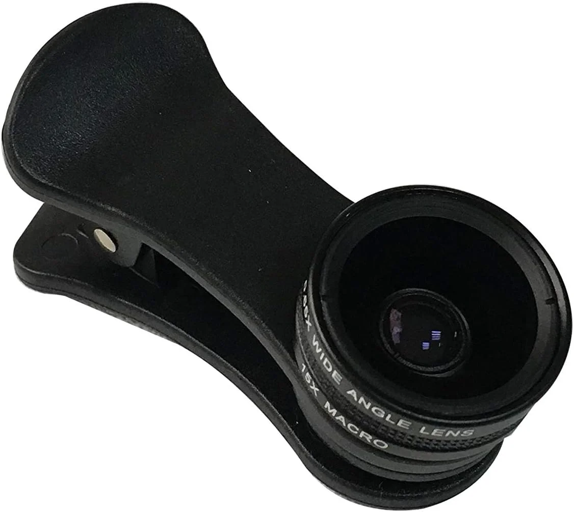 لنز موبایل 3 در 1 - لنز چشم ماهی + زاویه باز 0.65x + مجموعه کیت عکس لنز ماکرو (CL001-2)