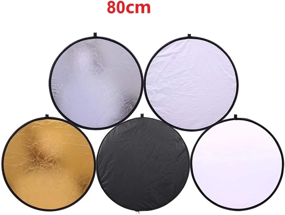 رفلکتور نور چند منظوره تاشو 5 در 1 استودیویی eWINNER (شفاف، نقره ای، طلایی، سفید، مشکی، 80 سانتی متر)